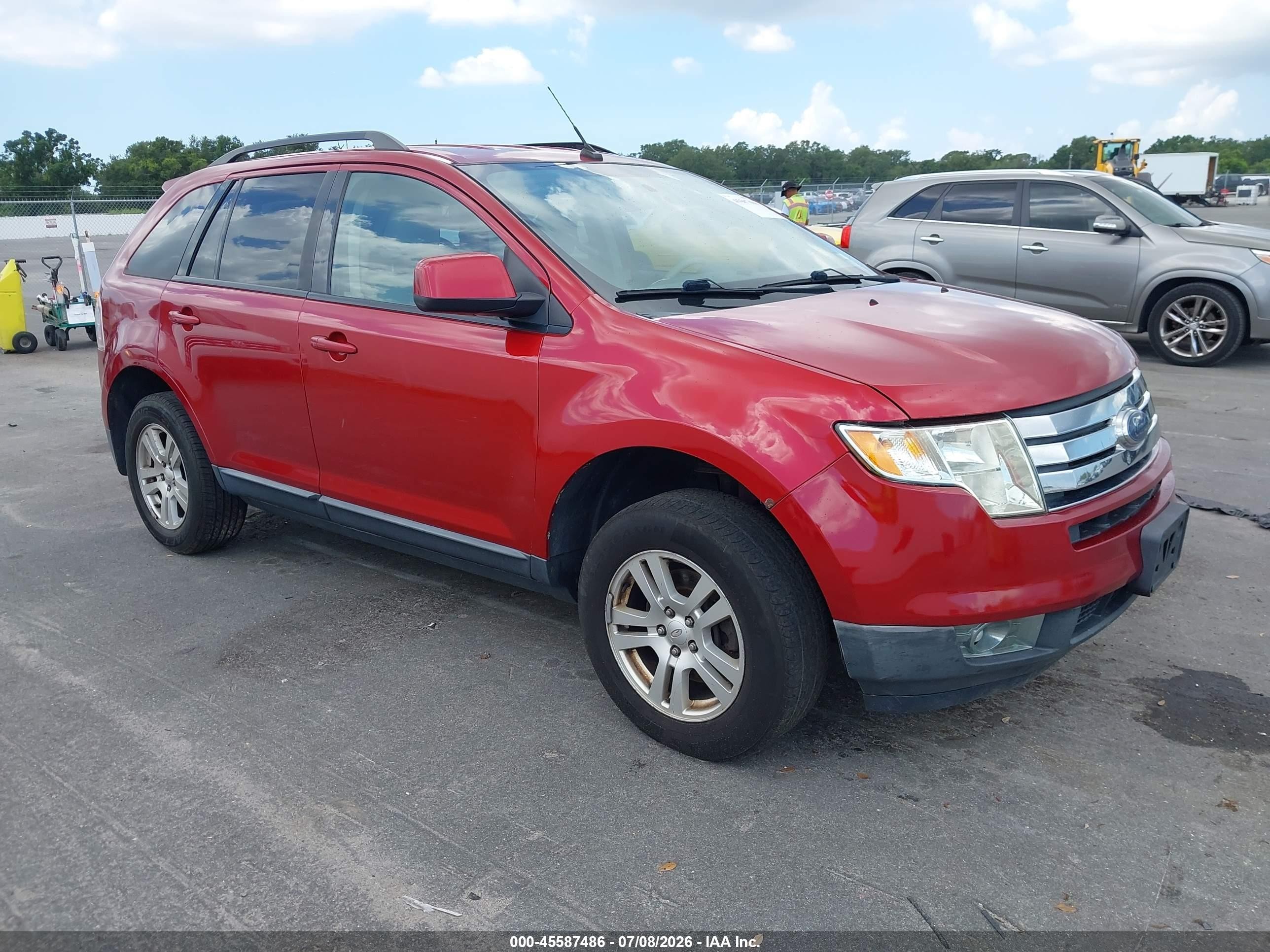 2008 Ford Edge Sel Red vin: 2FMDK48C08BA30784