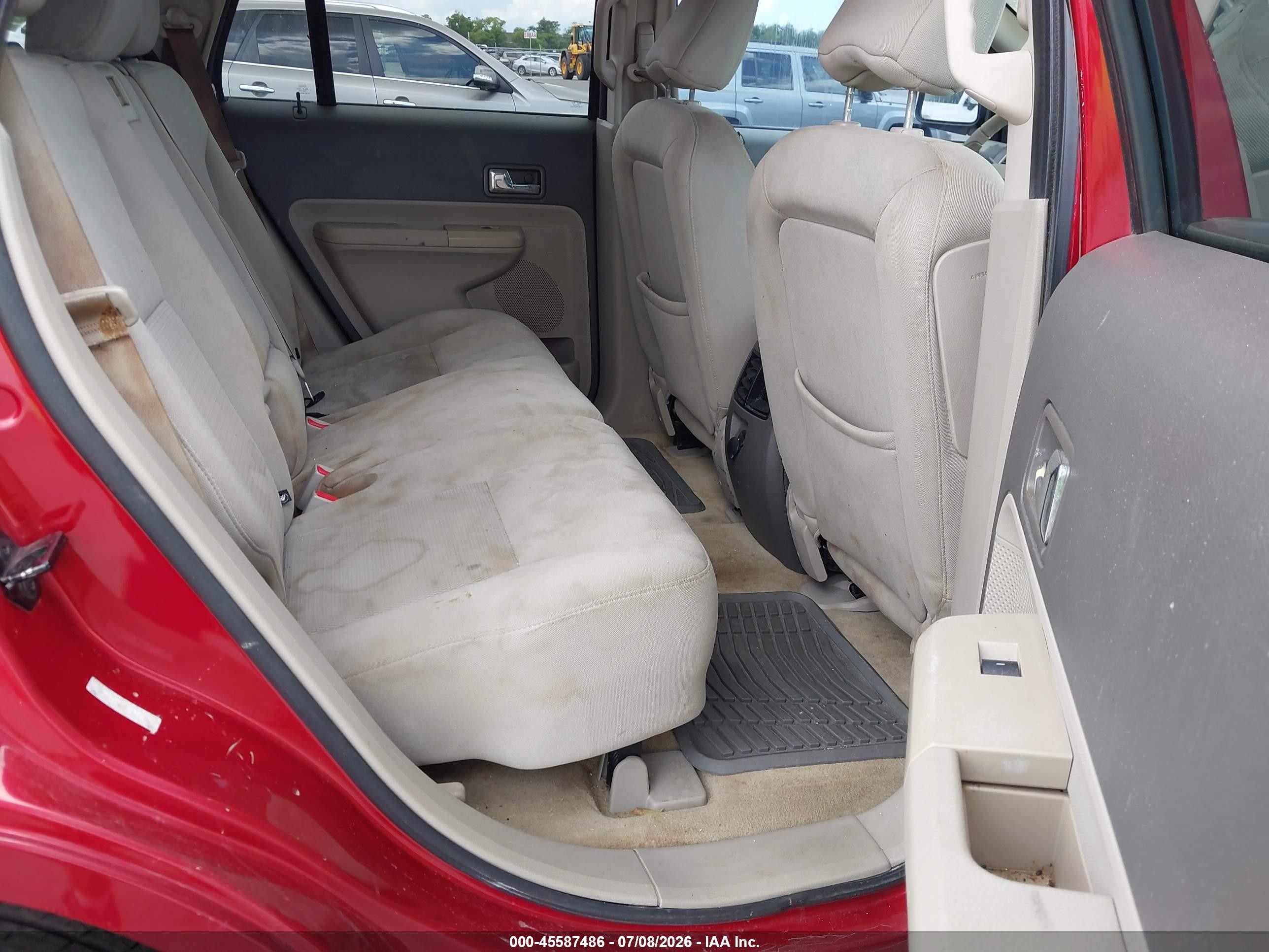 2008 Ford Edge Sel Red vin: 2FMDK48C08BA30784