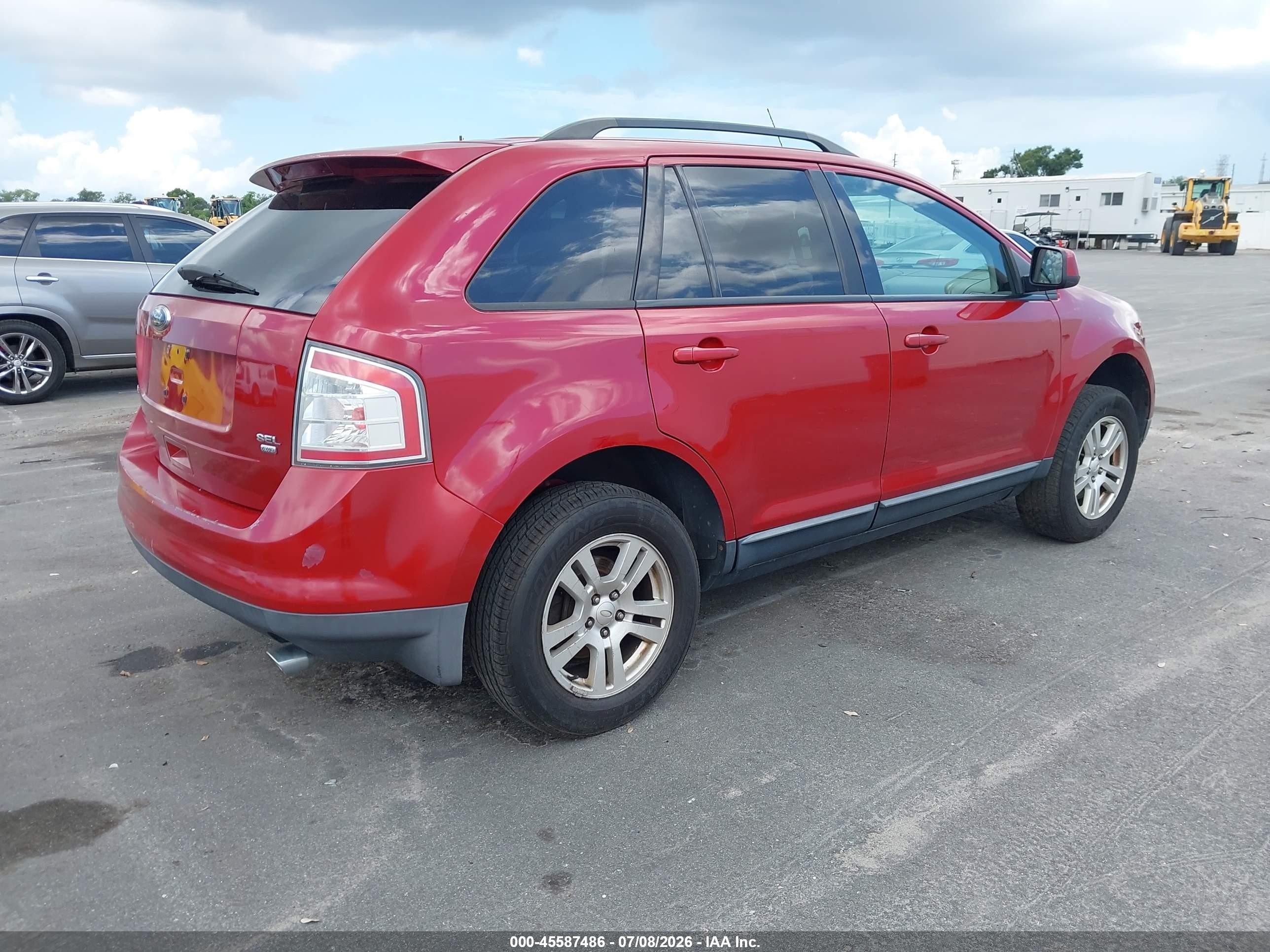 2008 Ford Edge Sel Red vin: 2FMDK48C08BA30784