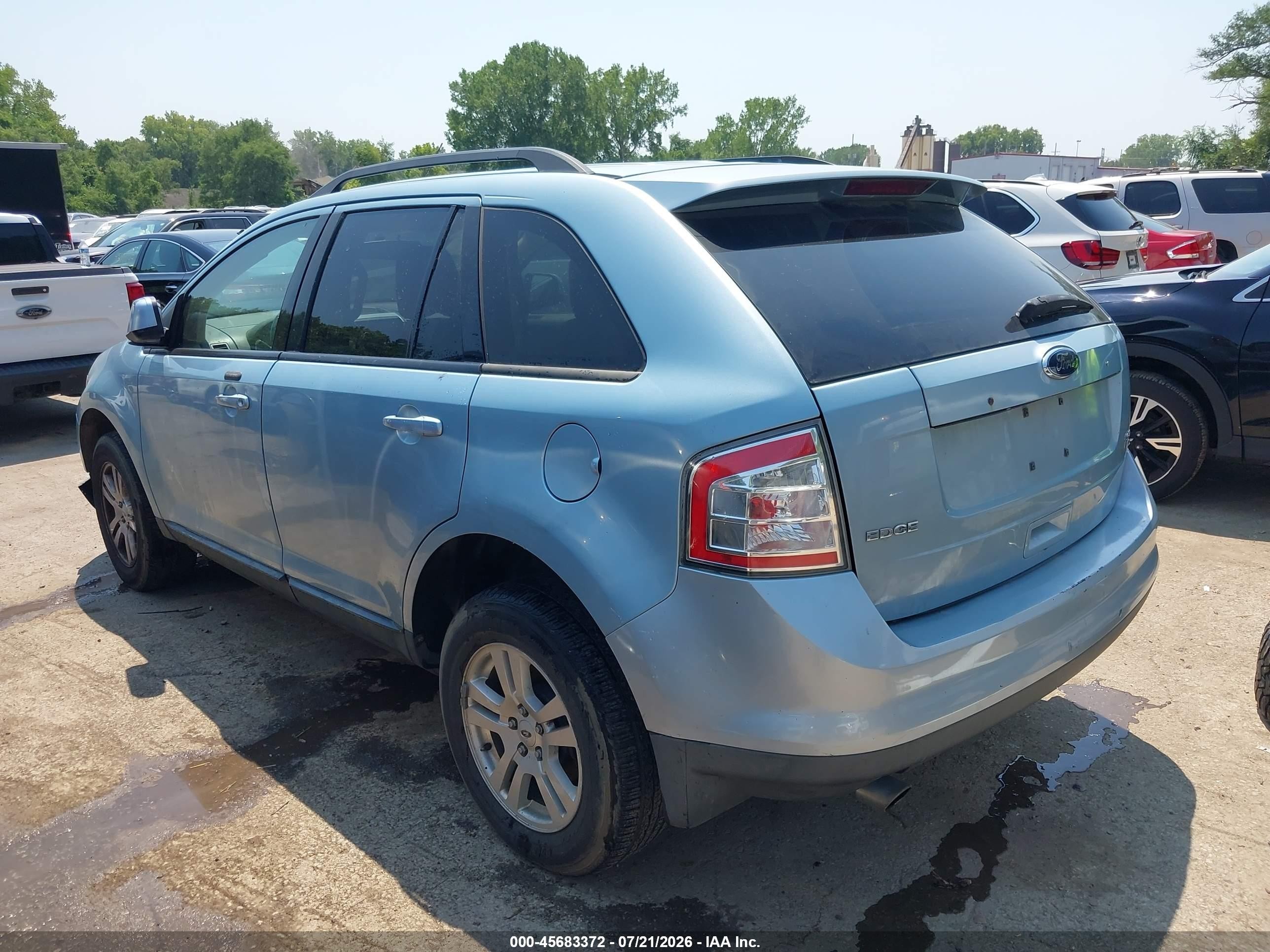2008 Ford Edge Sel Синий vin: 2FMDK48C08BA53546