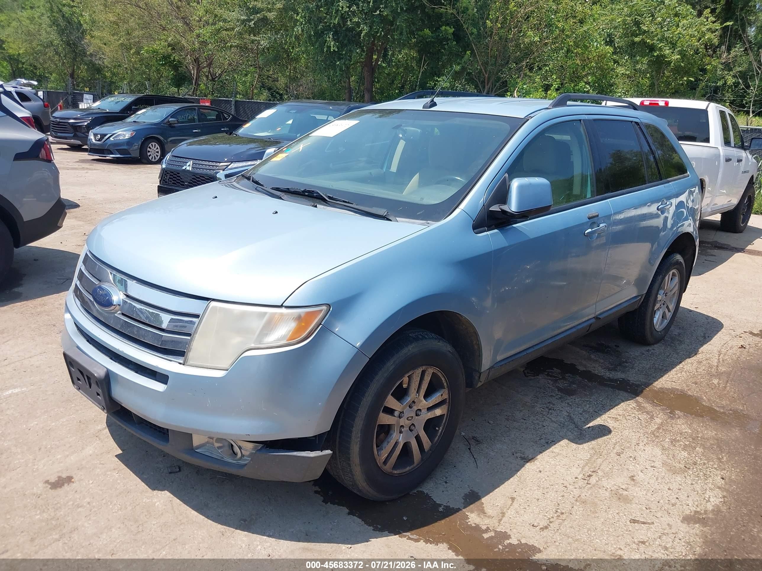 2008 Ford Edge Sel Синий vin: 2FMDK48C08BA53546