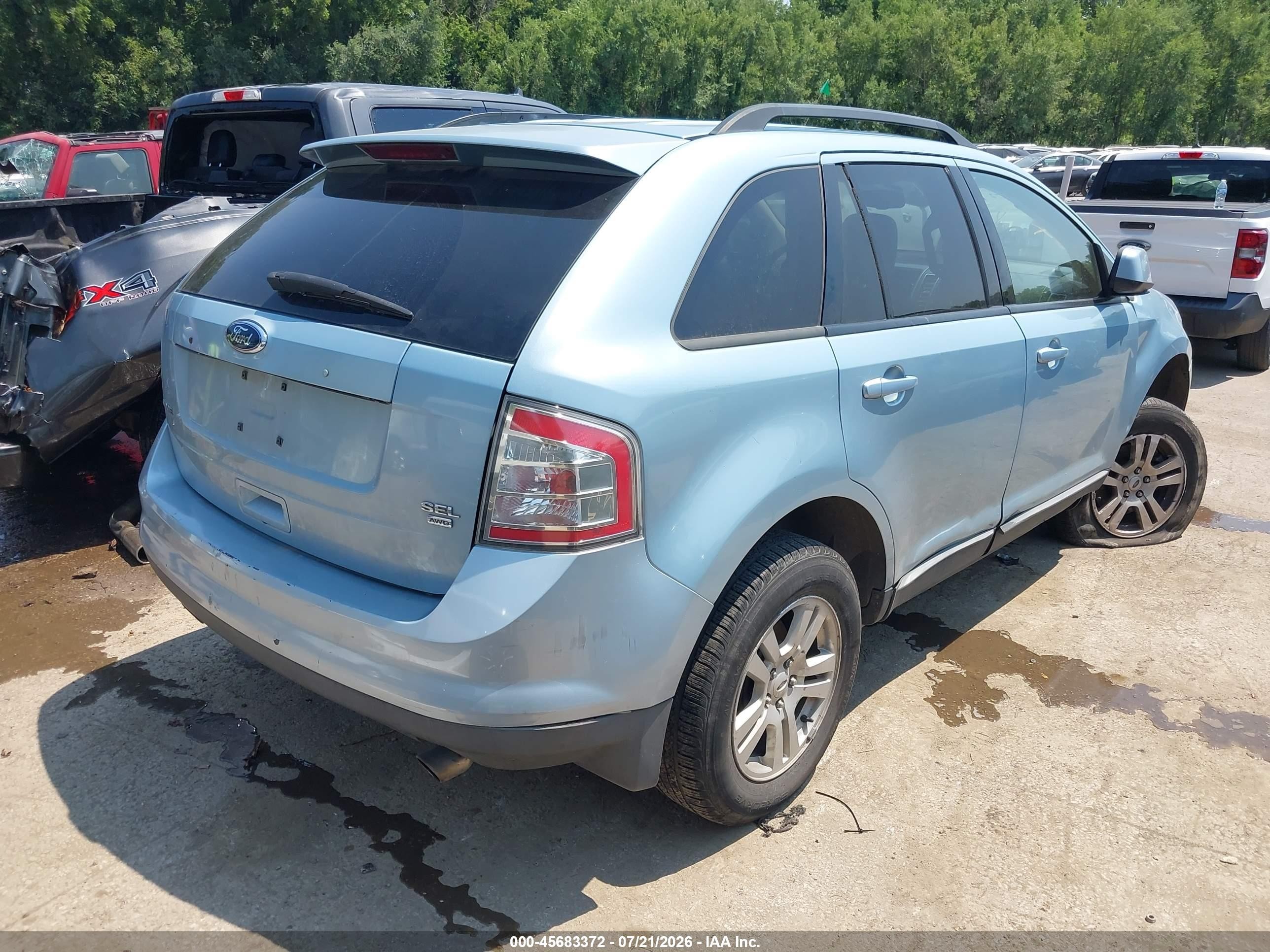 2008 Ford Edge Sel Синий vin: 2FMDK48C08BA53546