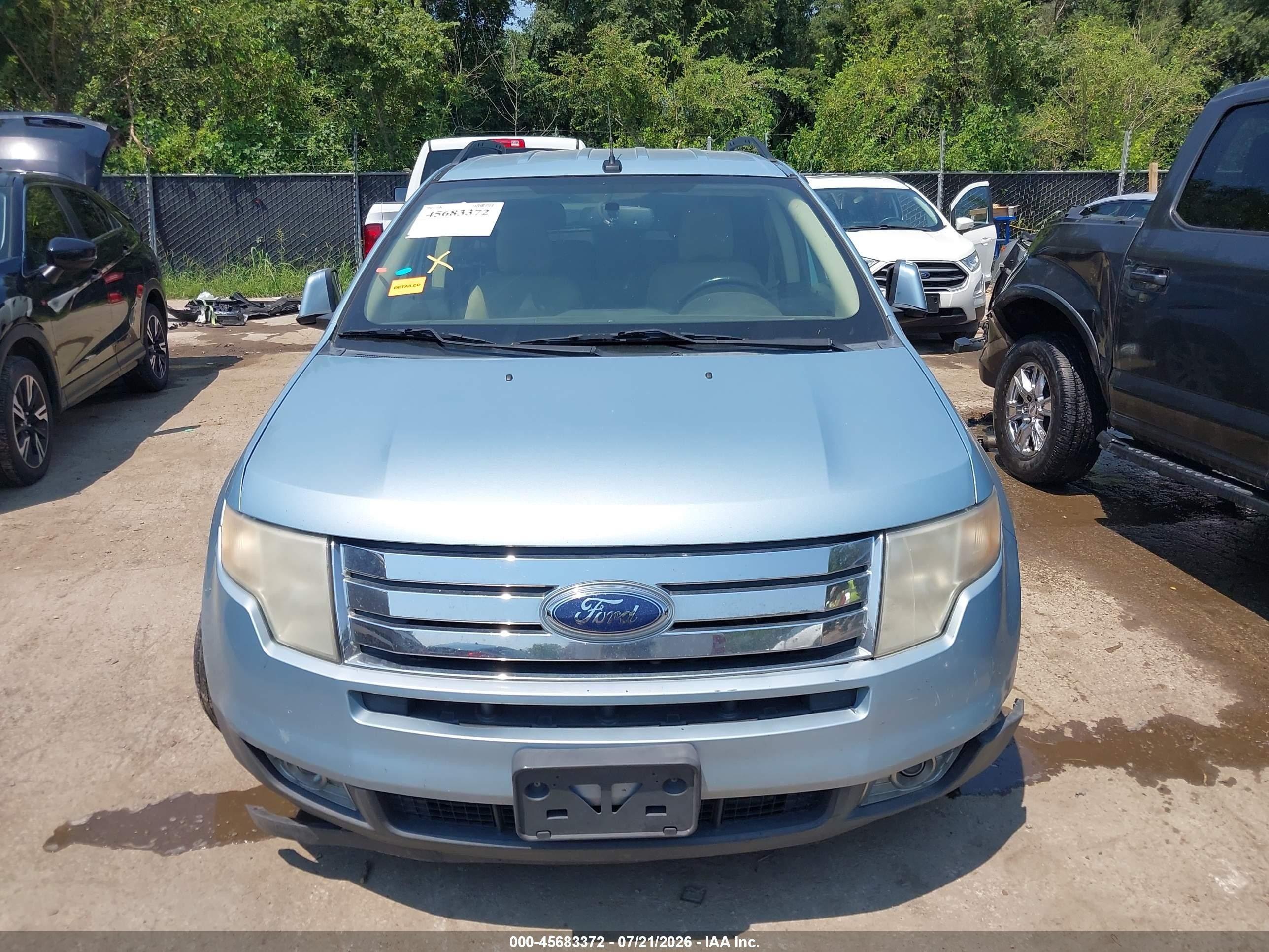 2008 Ford Edge Sel Синий vin: 2FMDK48C08BA53546