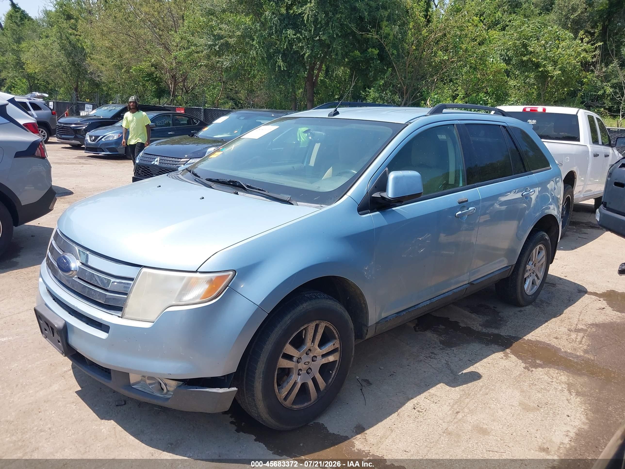 2008 Ford Edge Sel Синий vin: 2FMDK48C08BA53546