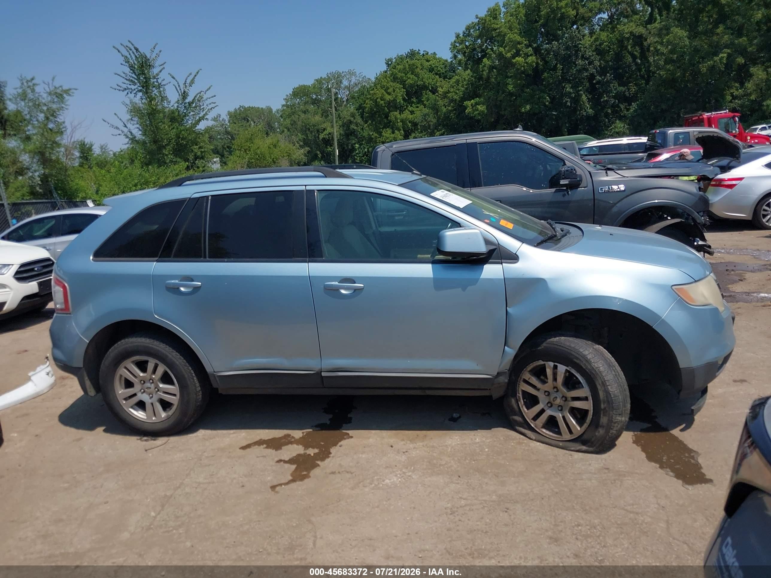 2008 Ford Edge Sel Синий vin: 2FMDK48C08BA53546