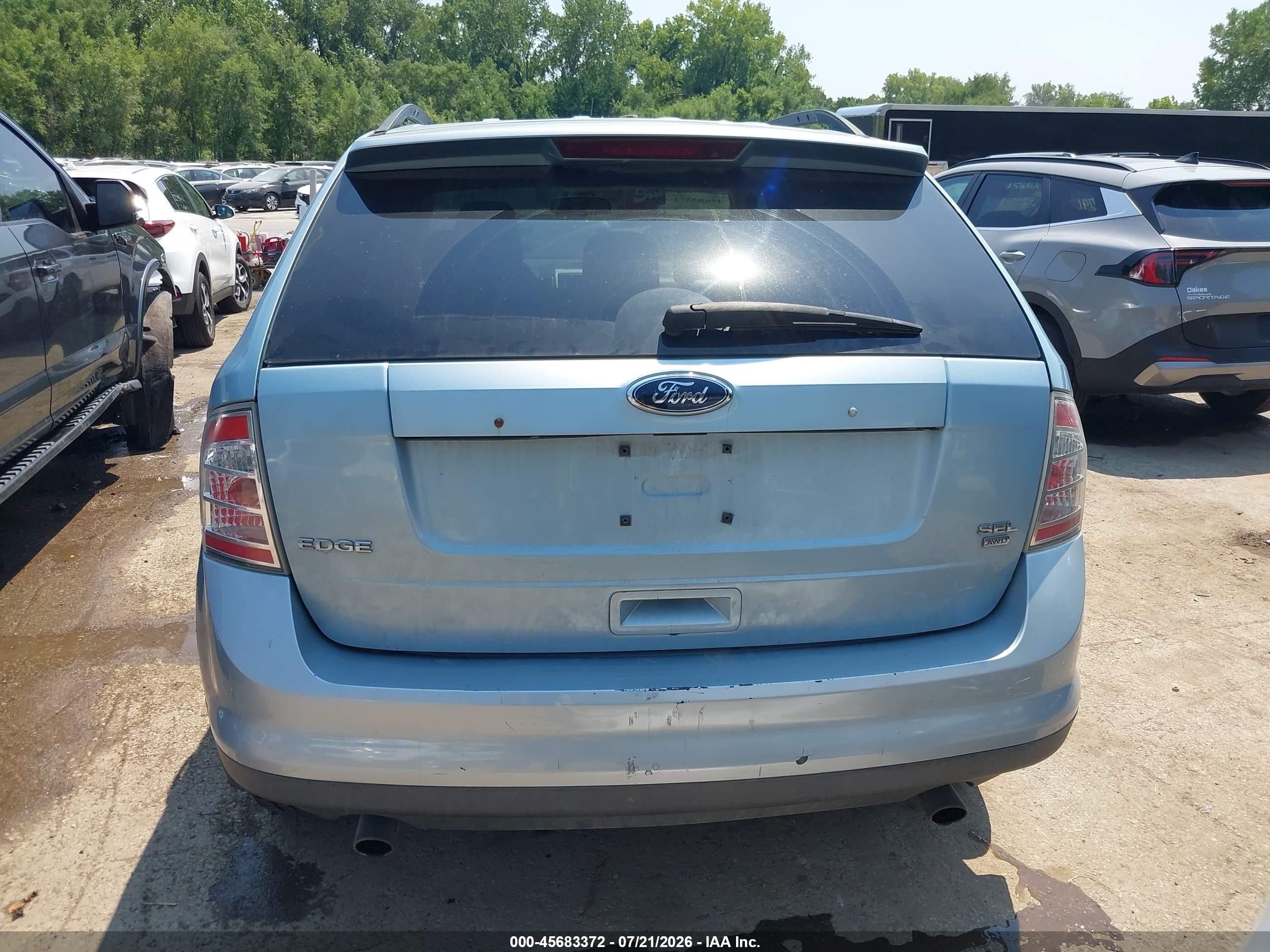 2008 Ford Edge Sel Синий vin: 2FMDK48C08BA53546