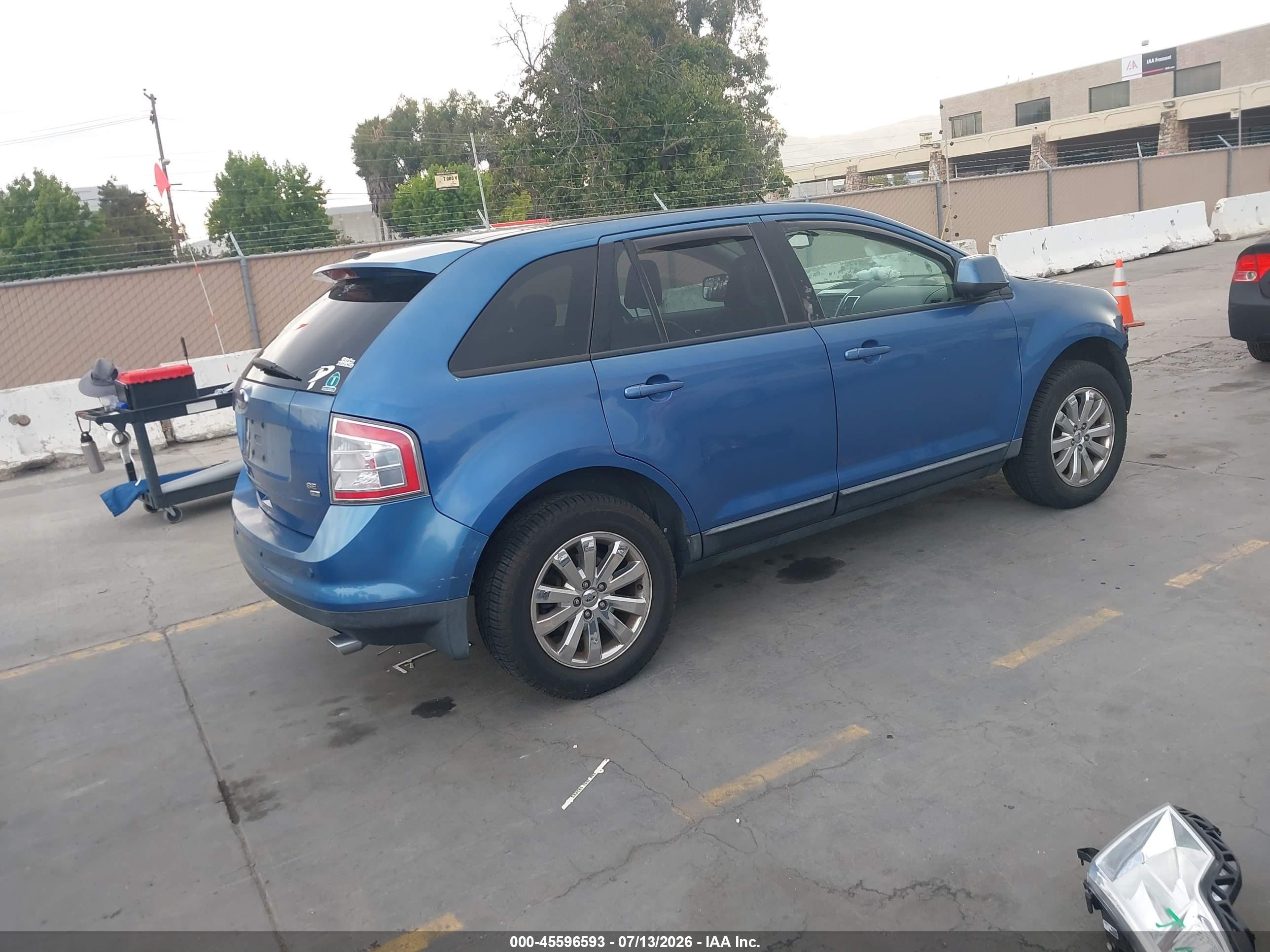 2009 Ford Edge Sel Blue vin: 2FMDK48C09BA88217