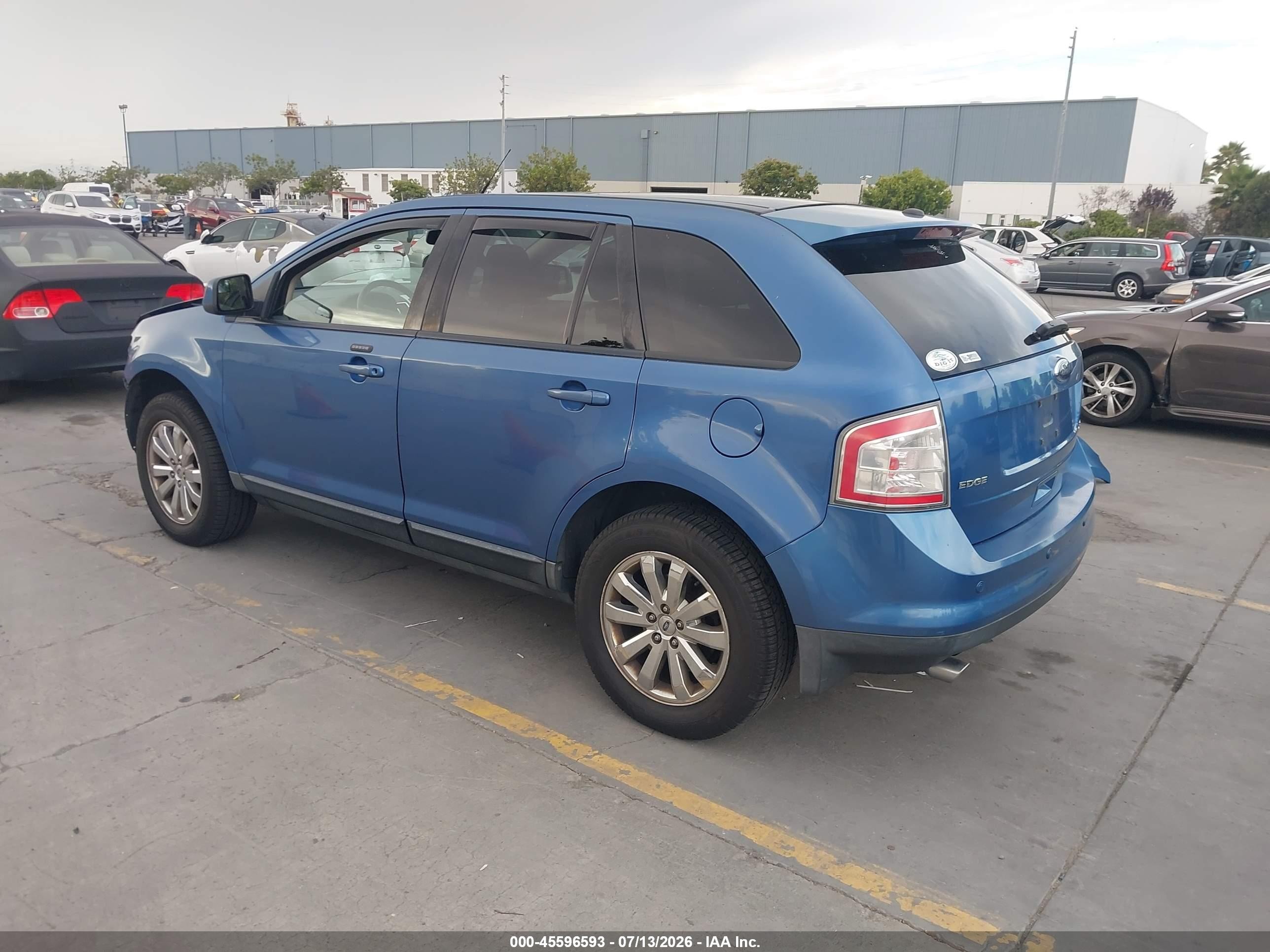 2009 Ford Edge Sel Blue vin: 2FMDK48C09BA88217