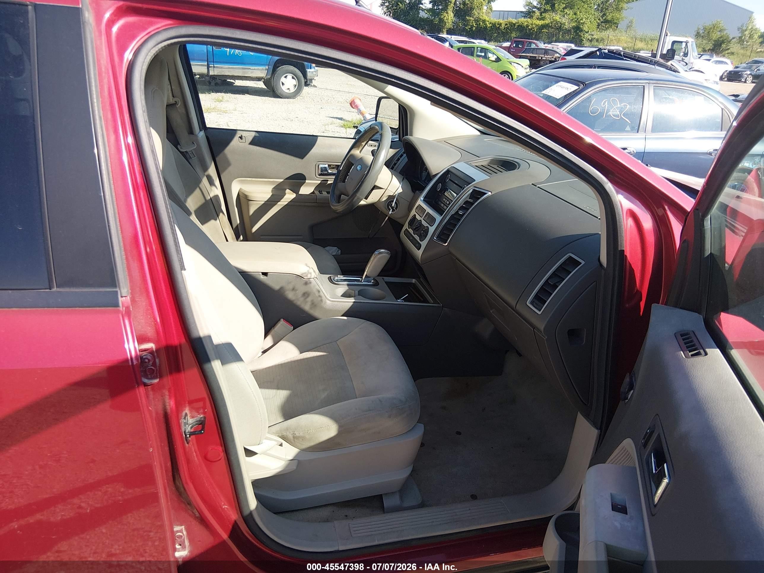 2008 Ford Edge Sel Red vin: 2FMDK48C28BA16059
