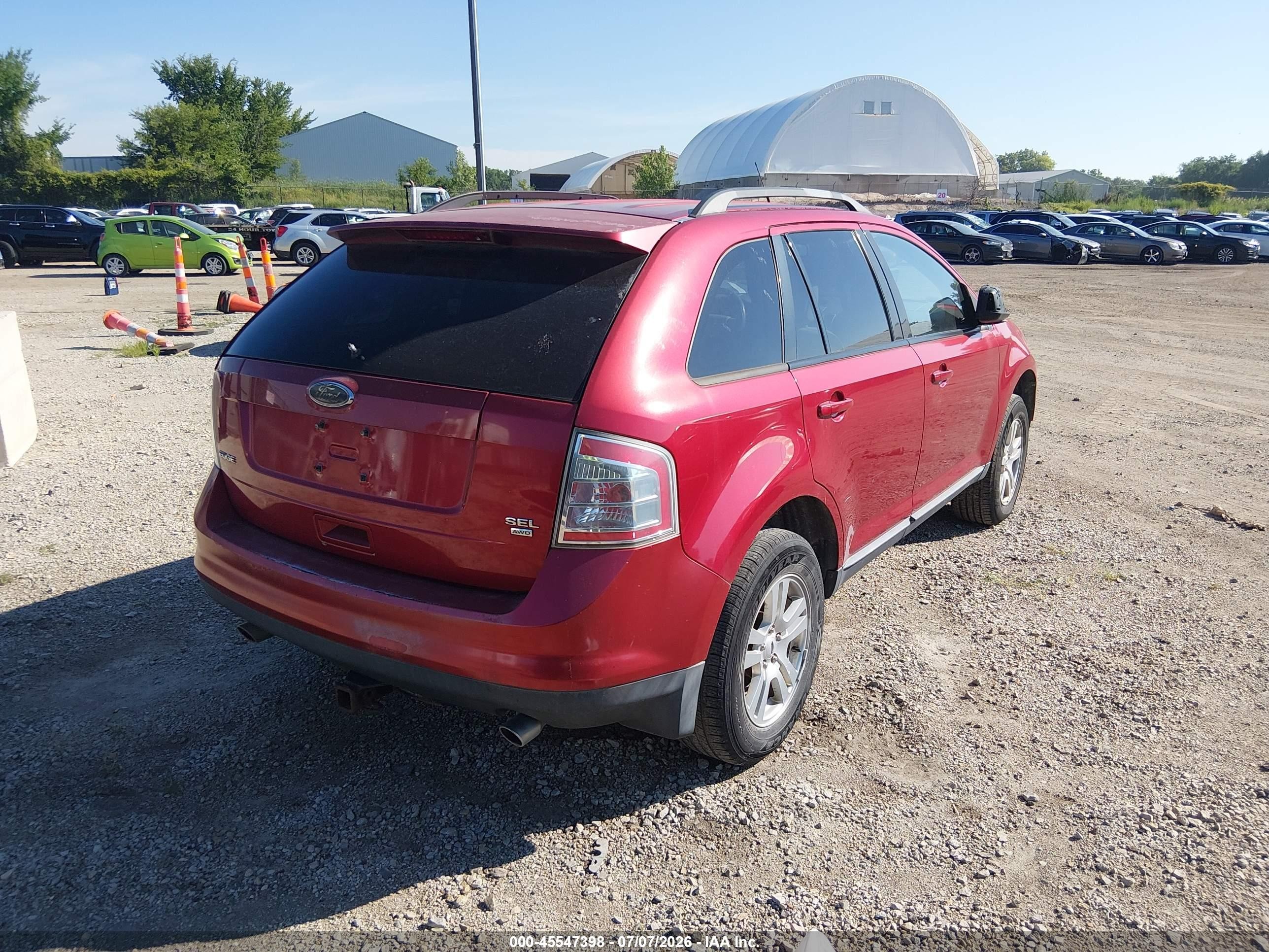 2008 Ford Edge Sel Red vin: 2FMDK48C28BA16059