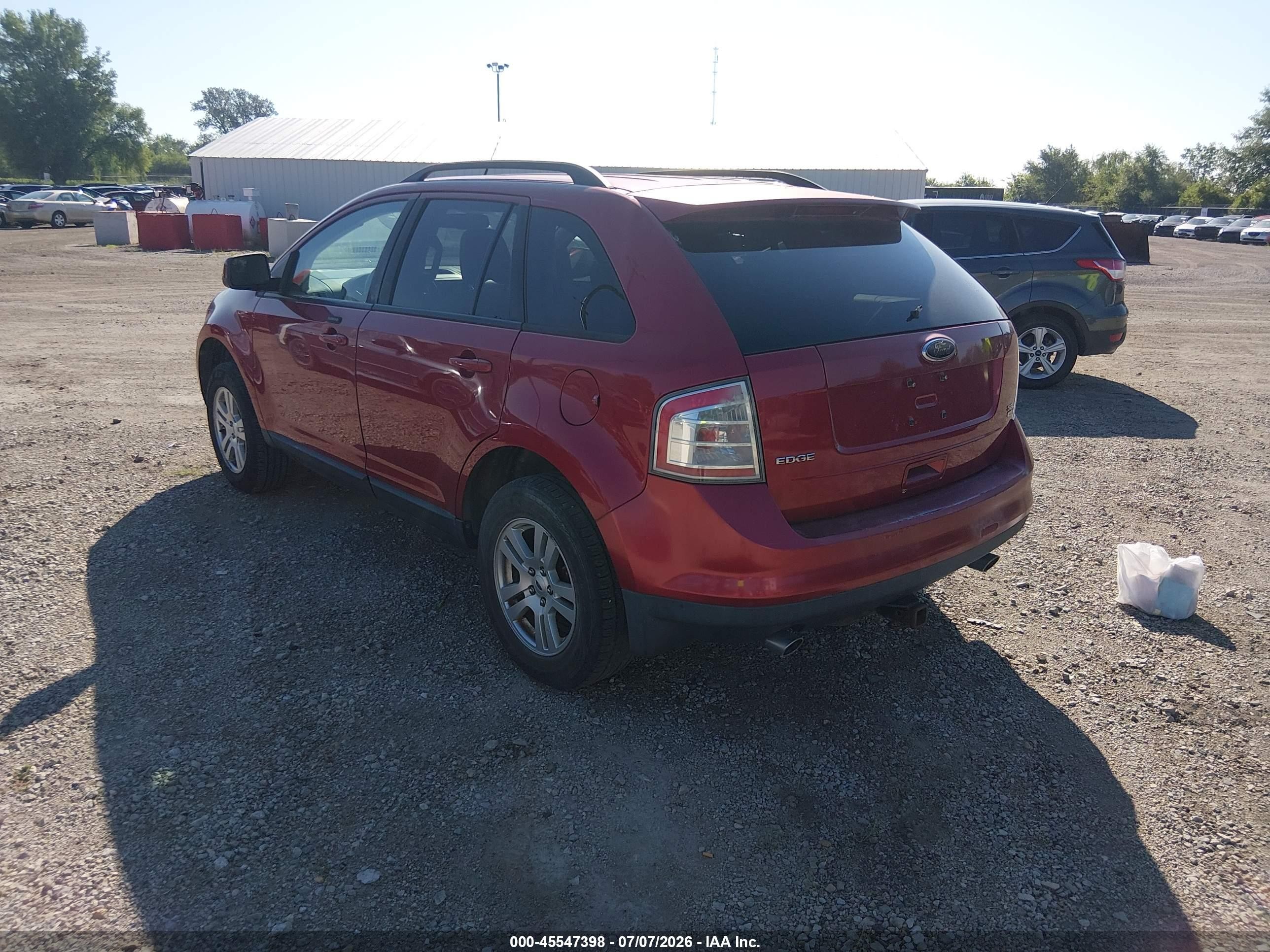 2008 Ford Edge Sel Red vin: 2FMDK48C28BA16059