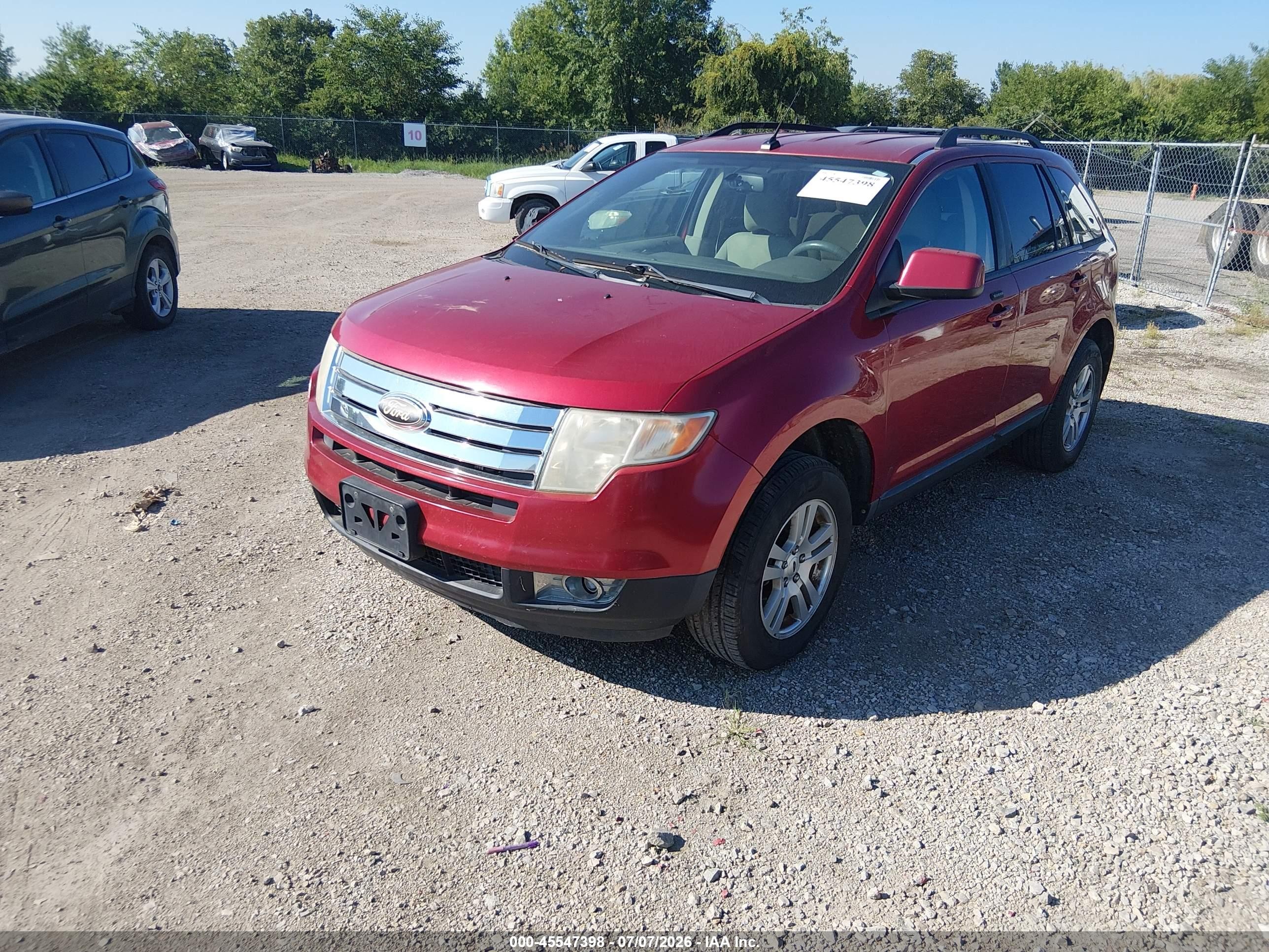 2008 Ford Edge Sel Red vin: 2FMDK48C28BA16059