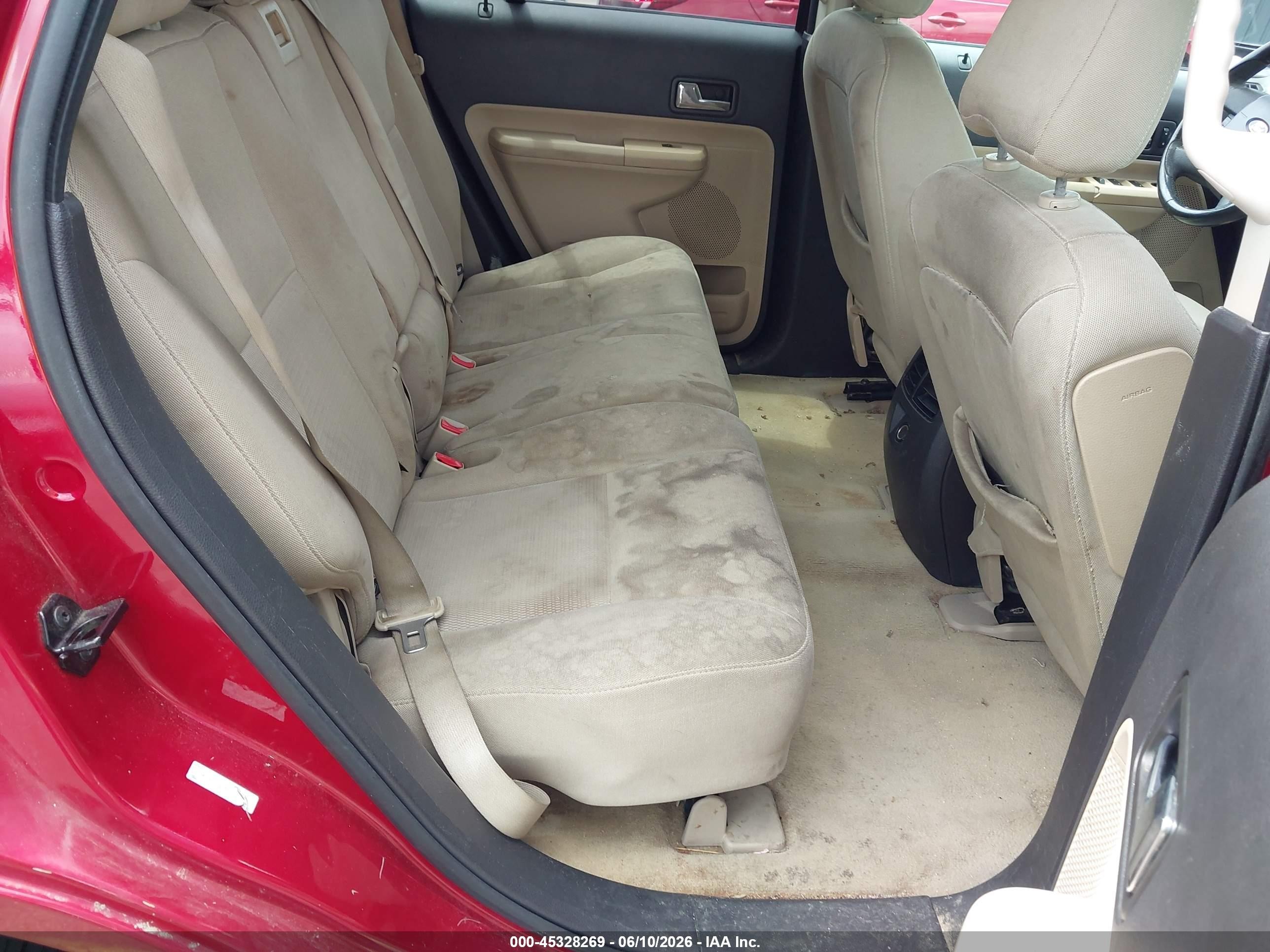 2008 Ford Edge Sel Red vin: 2FMDK48C28BA18216