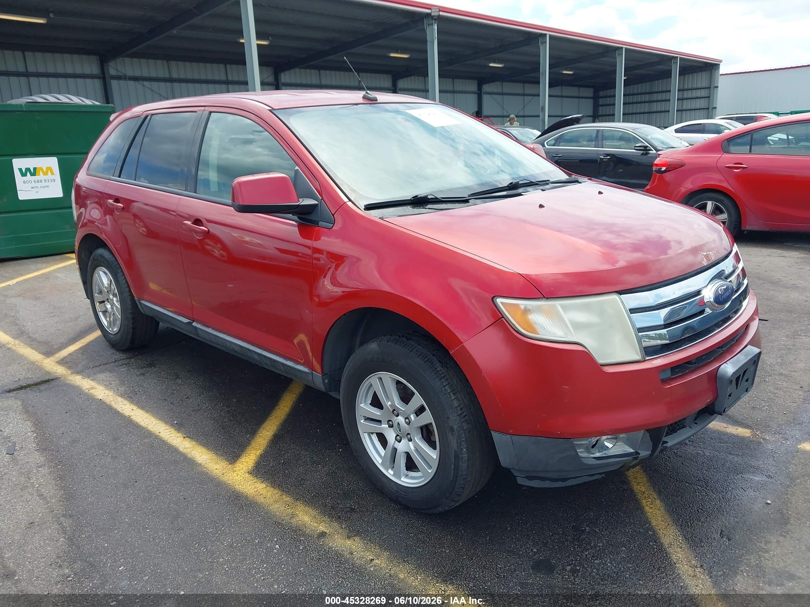 2008 Ford Edge Sel Red vin: 2FMDK48C28BA18216
