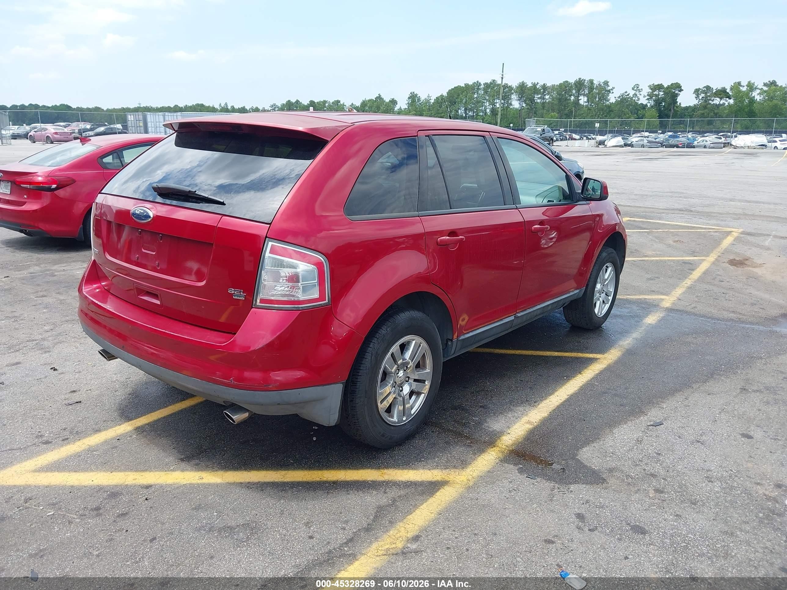2008 Ford Edge Sel Red vin: 2FMDK48C28BA18216