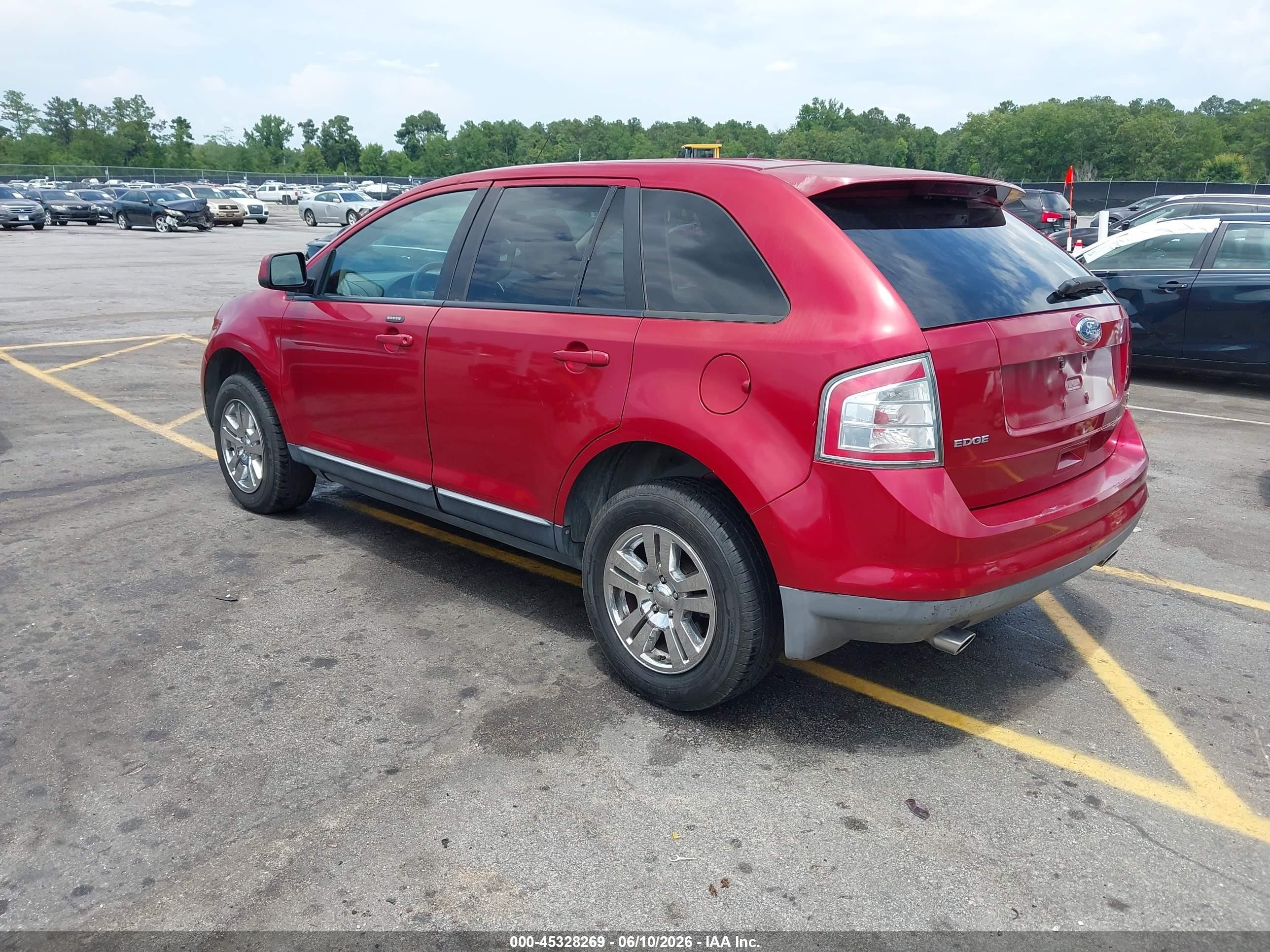 2008 Ford Edge Sel Red vin: 2FMDK48C28BA18216