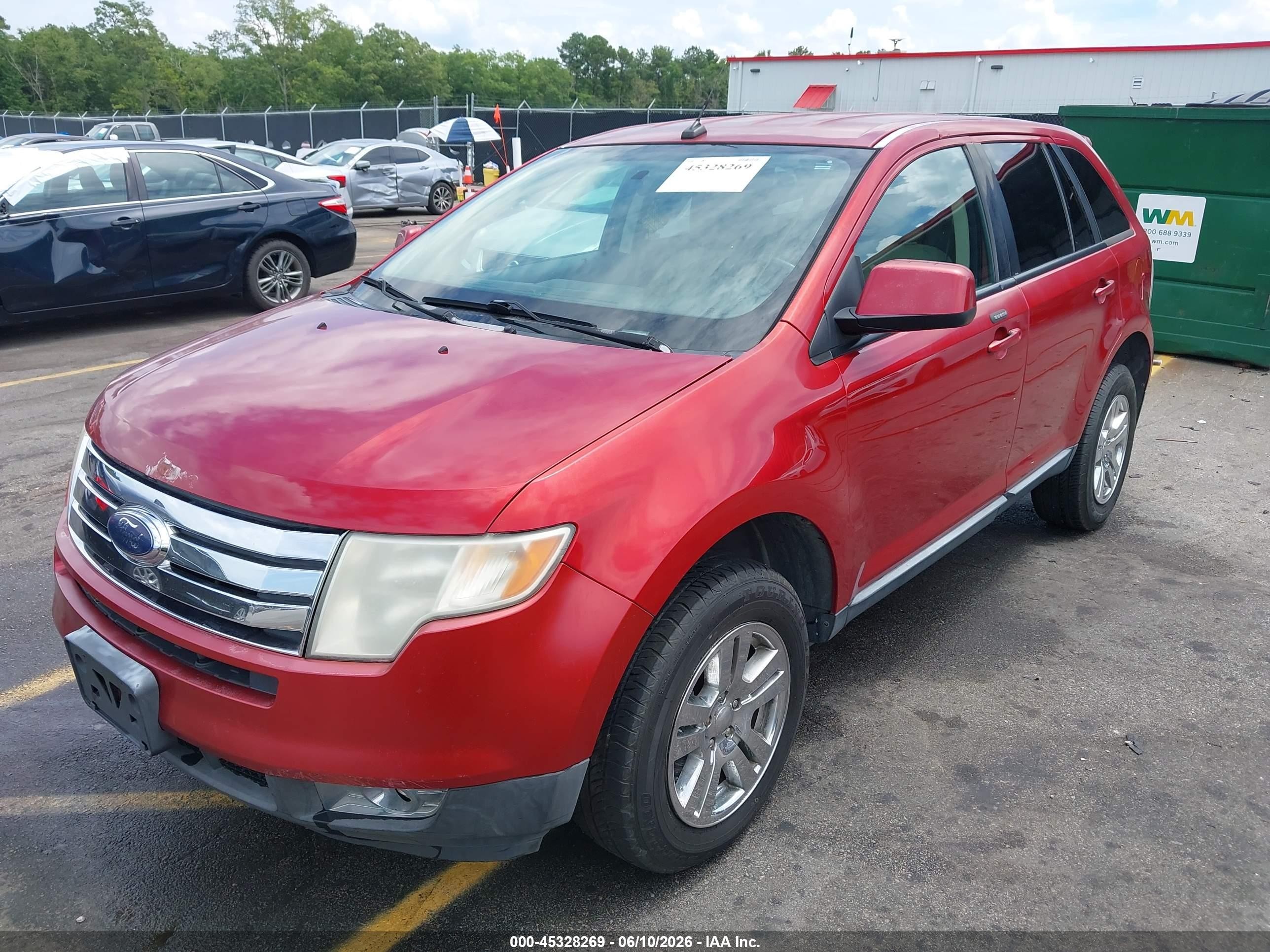 2008 Ford Edge Sel Red vin: 2FMDK48C28BA18216
