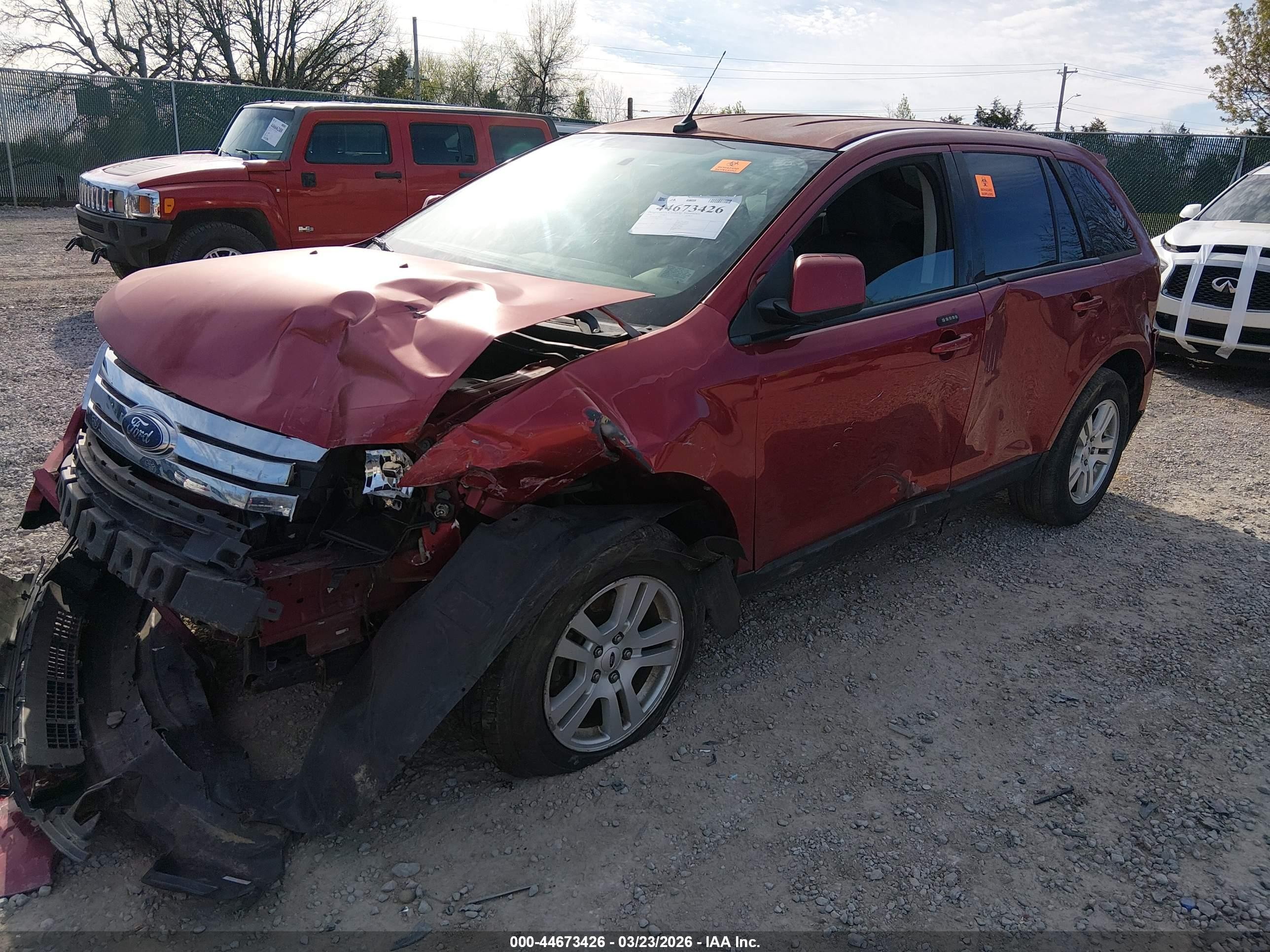 2008 Ford Edge Sel Red vin: 2FMDK48C38BA13350