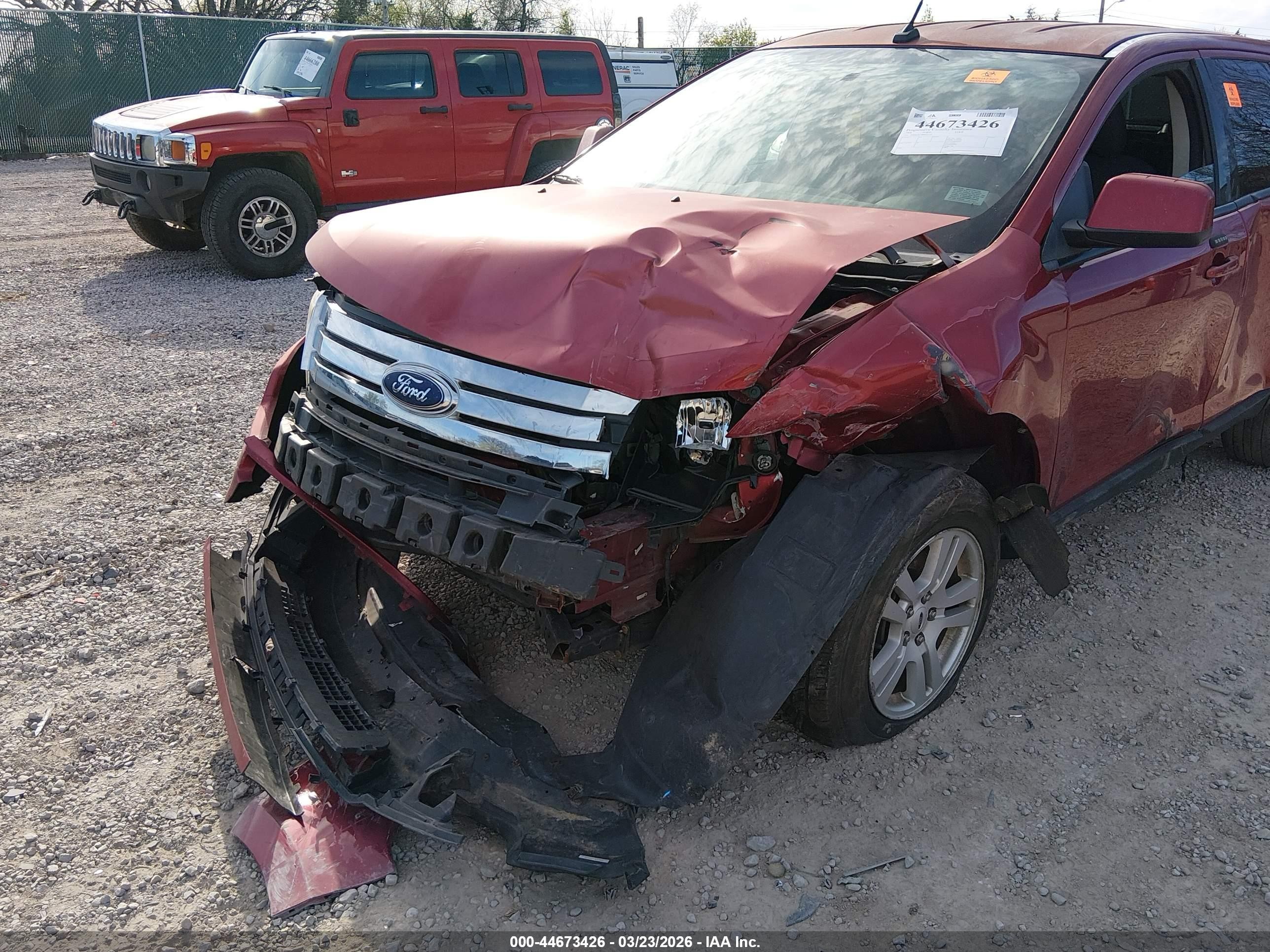 2008 Ford Edge Sel Red vin: 2FMDK48C38BA13350