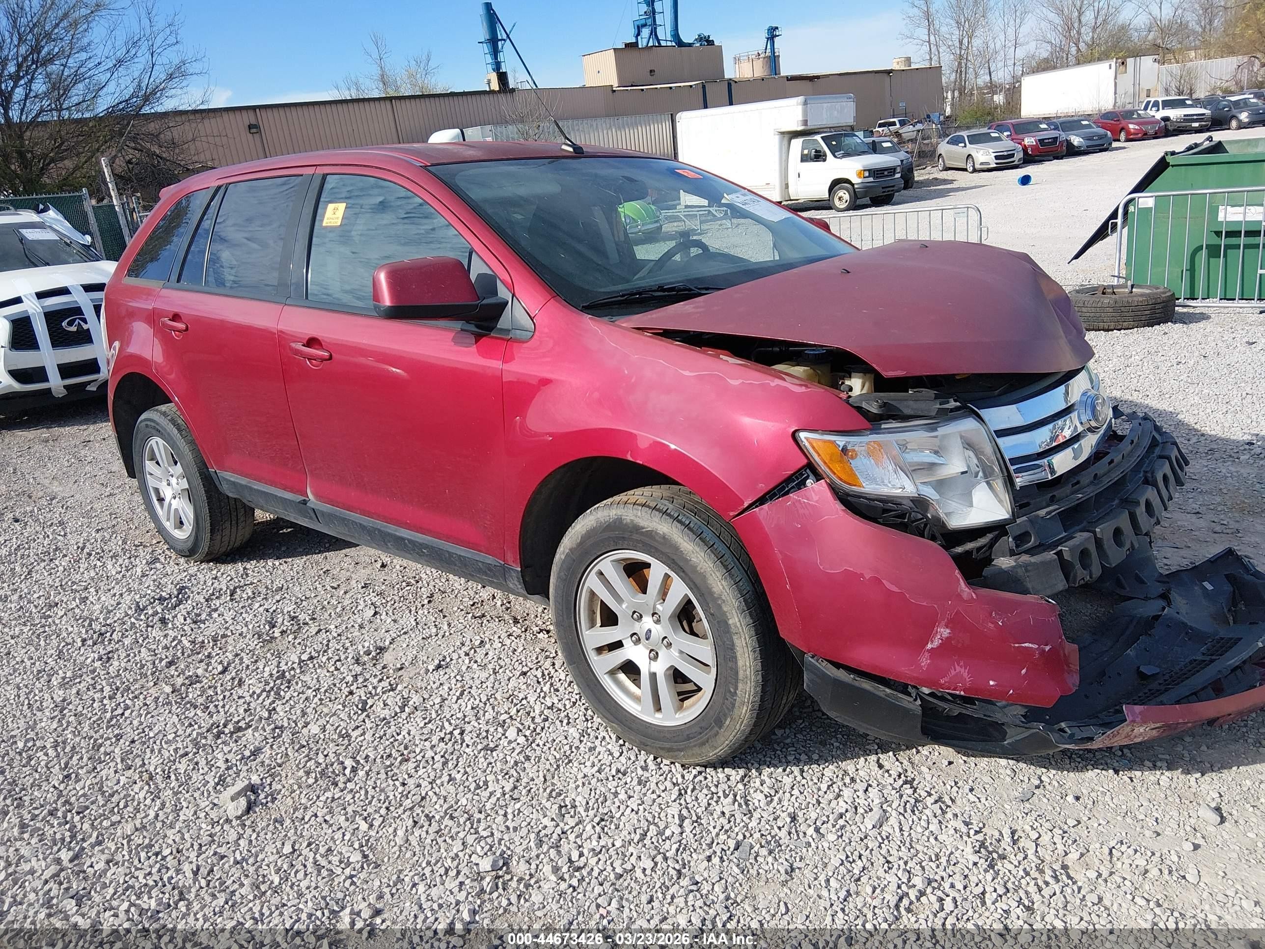 2008 Ford Edge Sel Red vin: 2FMDK48C38BA13350