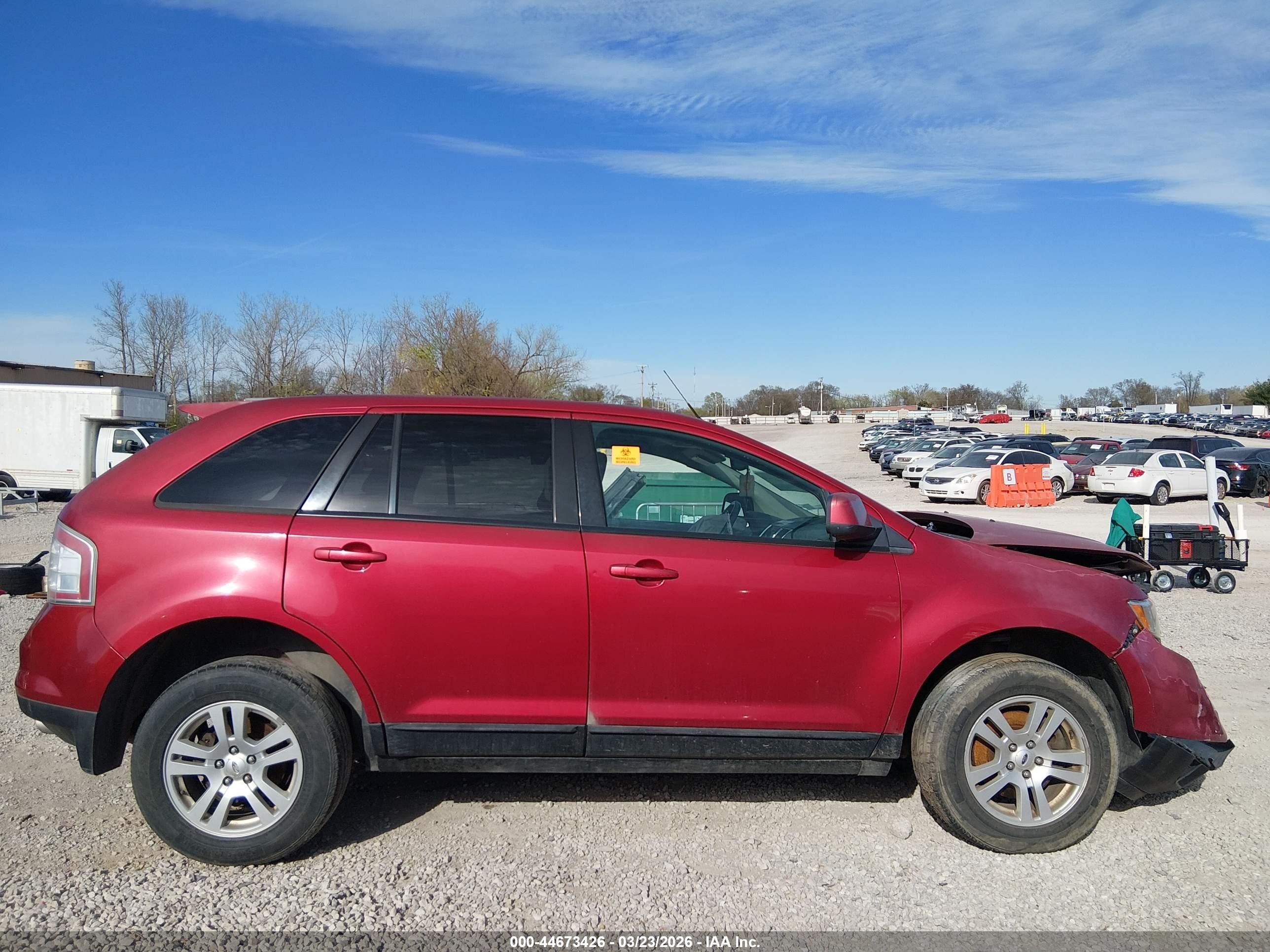 2008 Ford Edge Sel Red vin: 2FMDK48C38BA13350