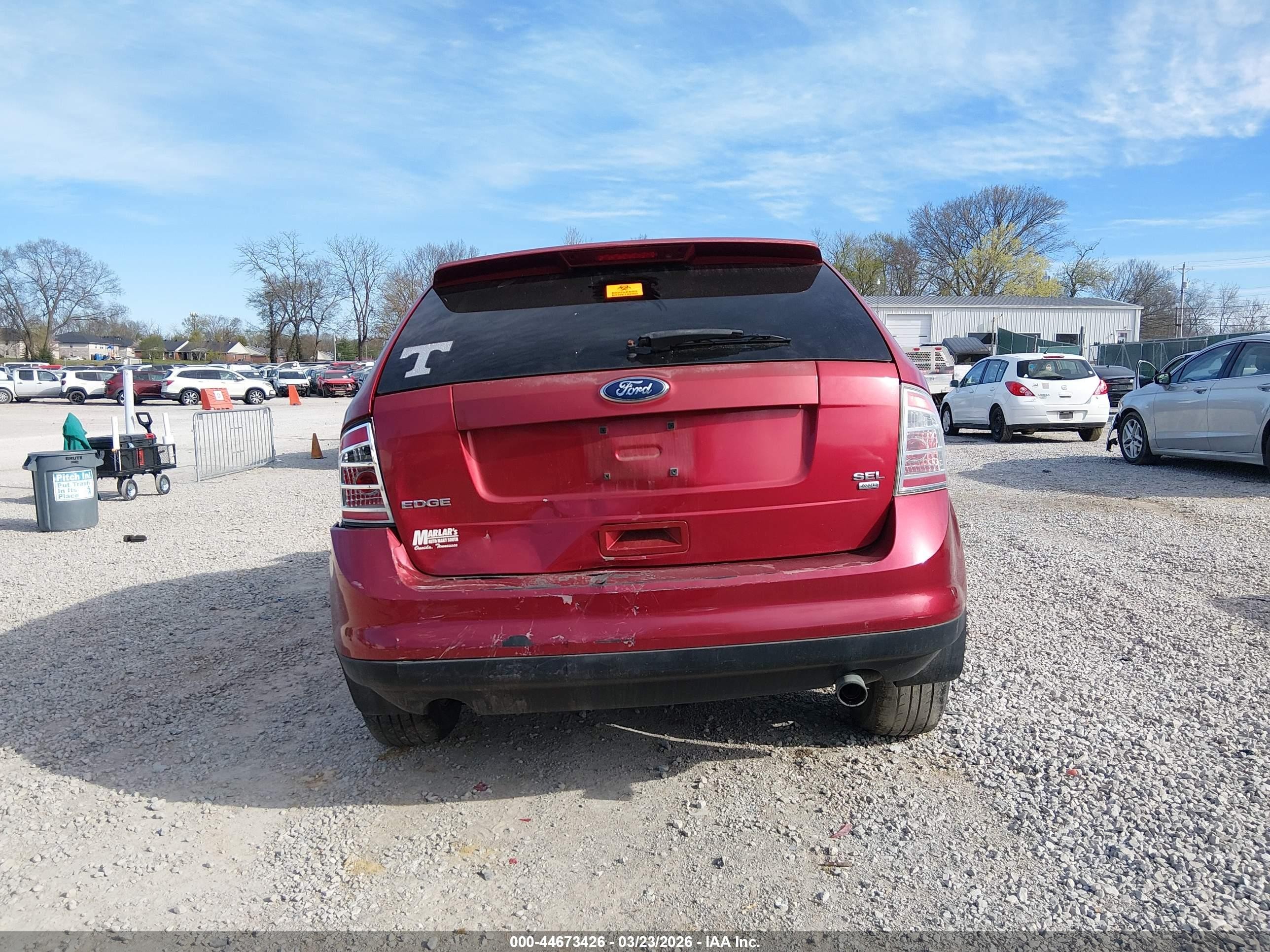 2008 Ford Edge Sel Red vin: 2FMDK48C38BA13350