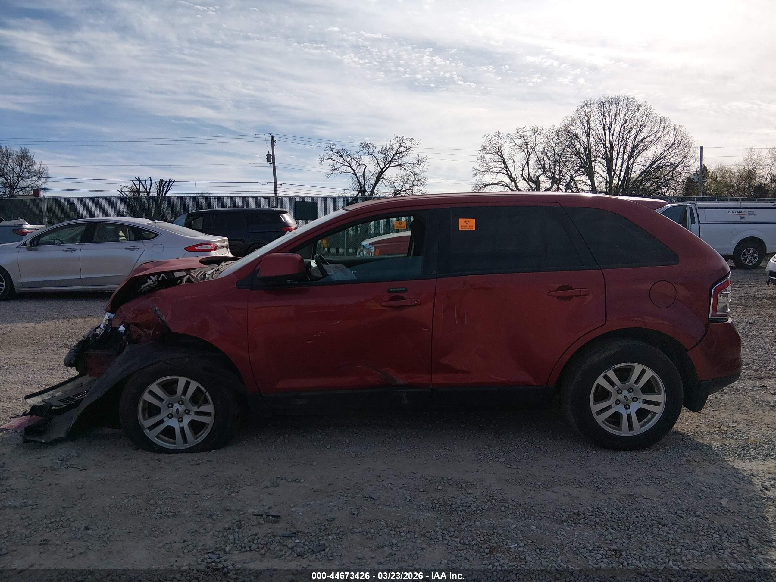 2008 Ford Edge Sel Red vin: 2FMDK48C38BA13350