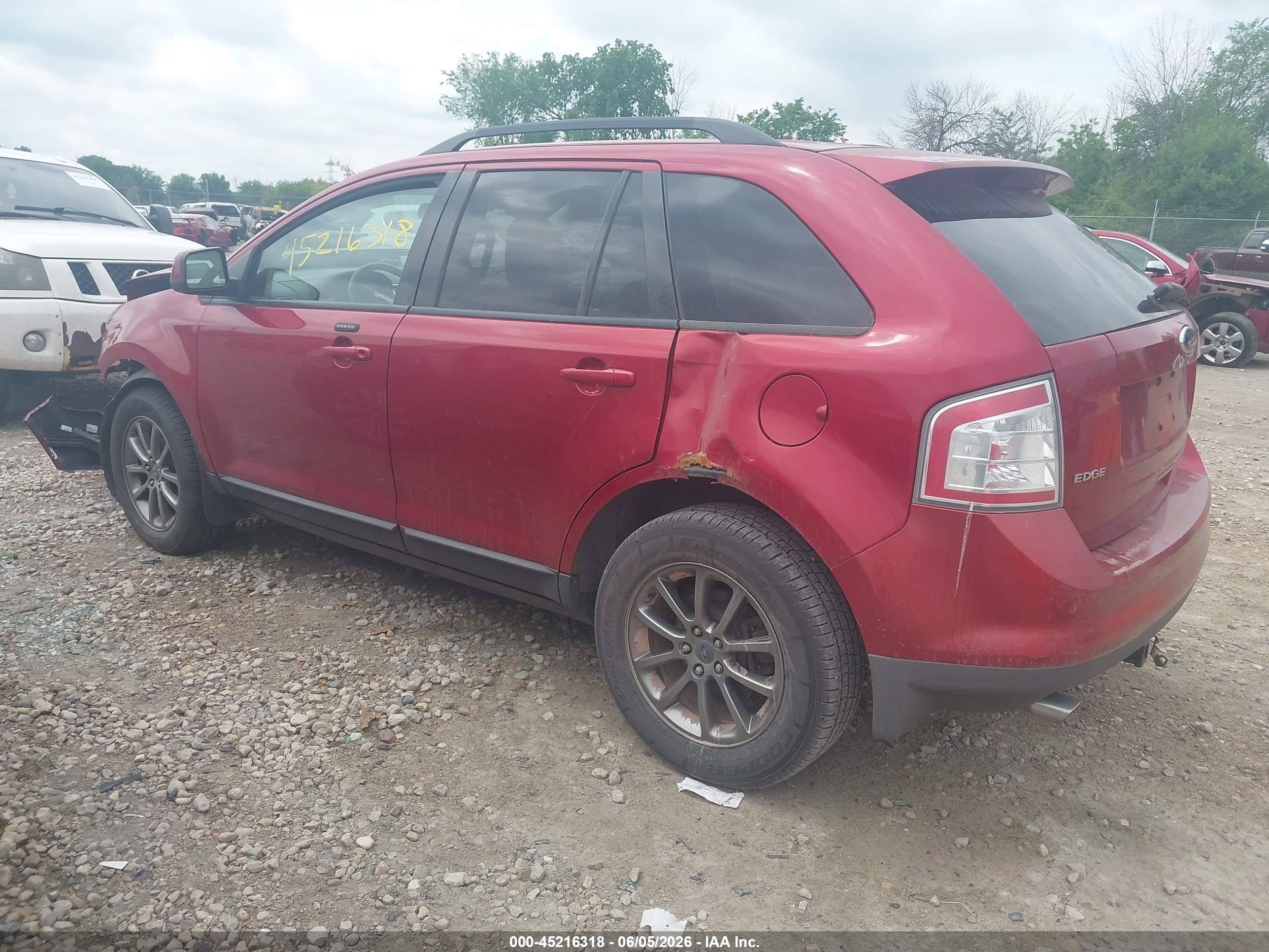 2008 Ford Edge Sel Red vin: 2FMDK48C38BB30569