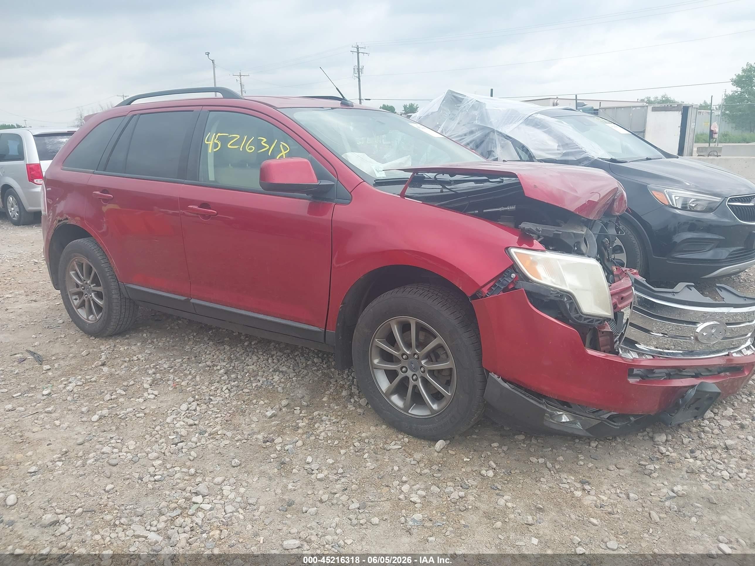 2008 Ford Edge Sel Red vin: 2FMDK48C38BB30569