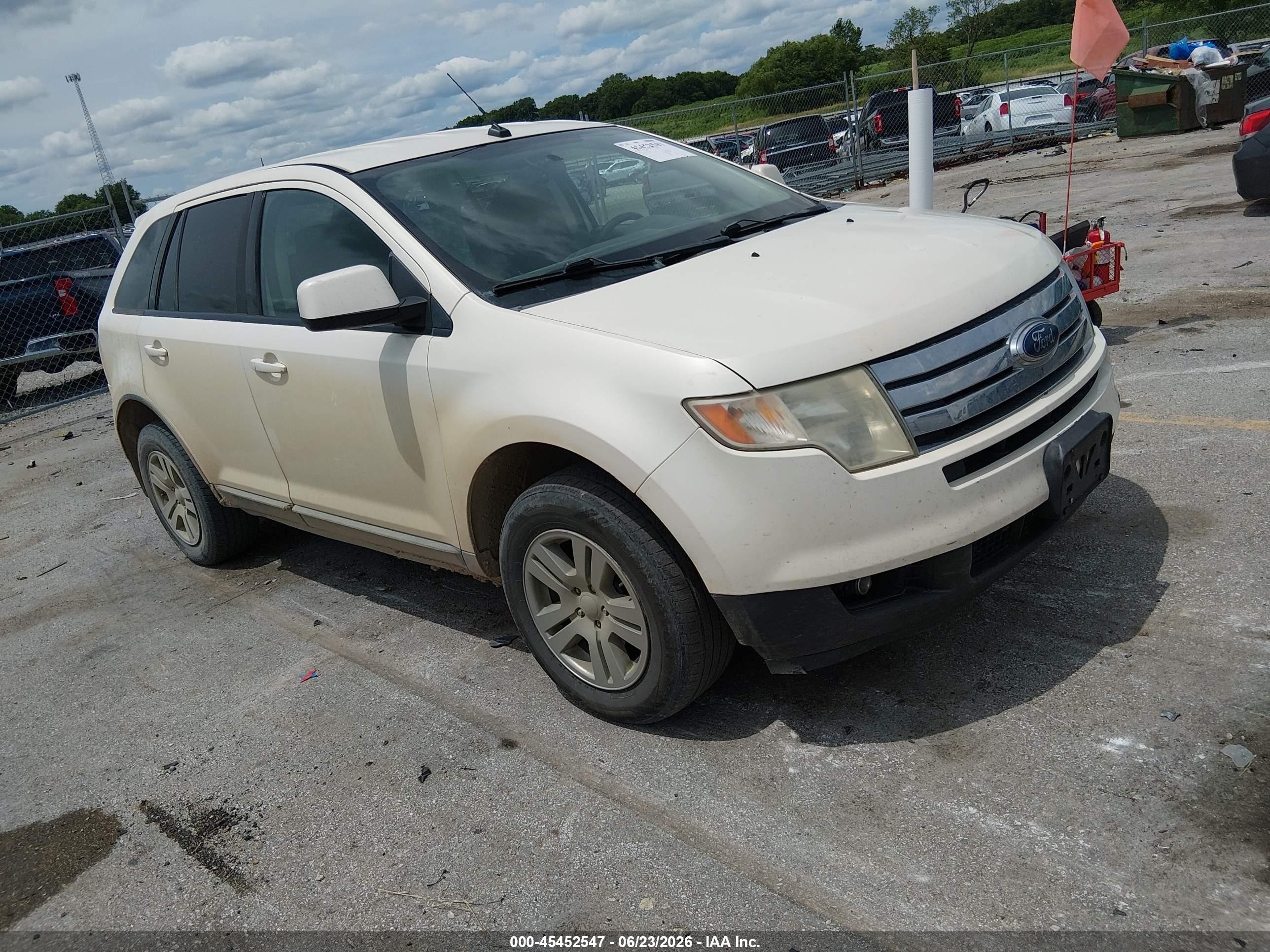 2008 Ford Edge Sel White vin: 2FMDK48C48BA69099