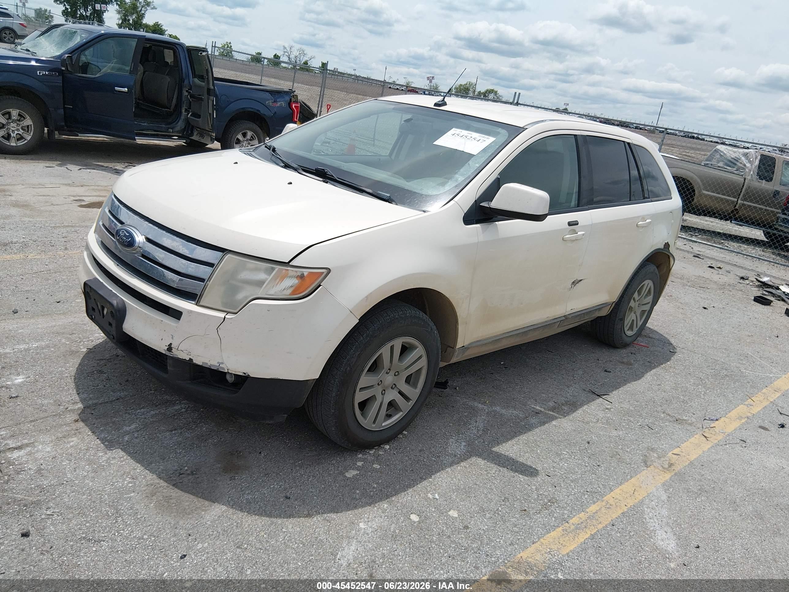 2008 Ford Edge Sel White vin: 2FMDK48C48BA69099