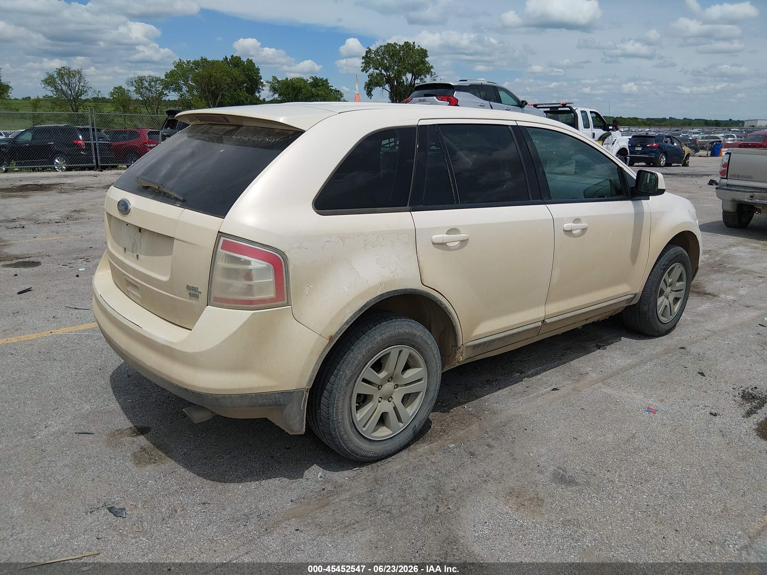 2008 Ford Edge Sel White vin: 2FMDK48C48BA69099