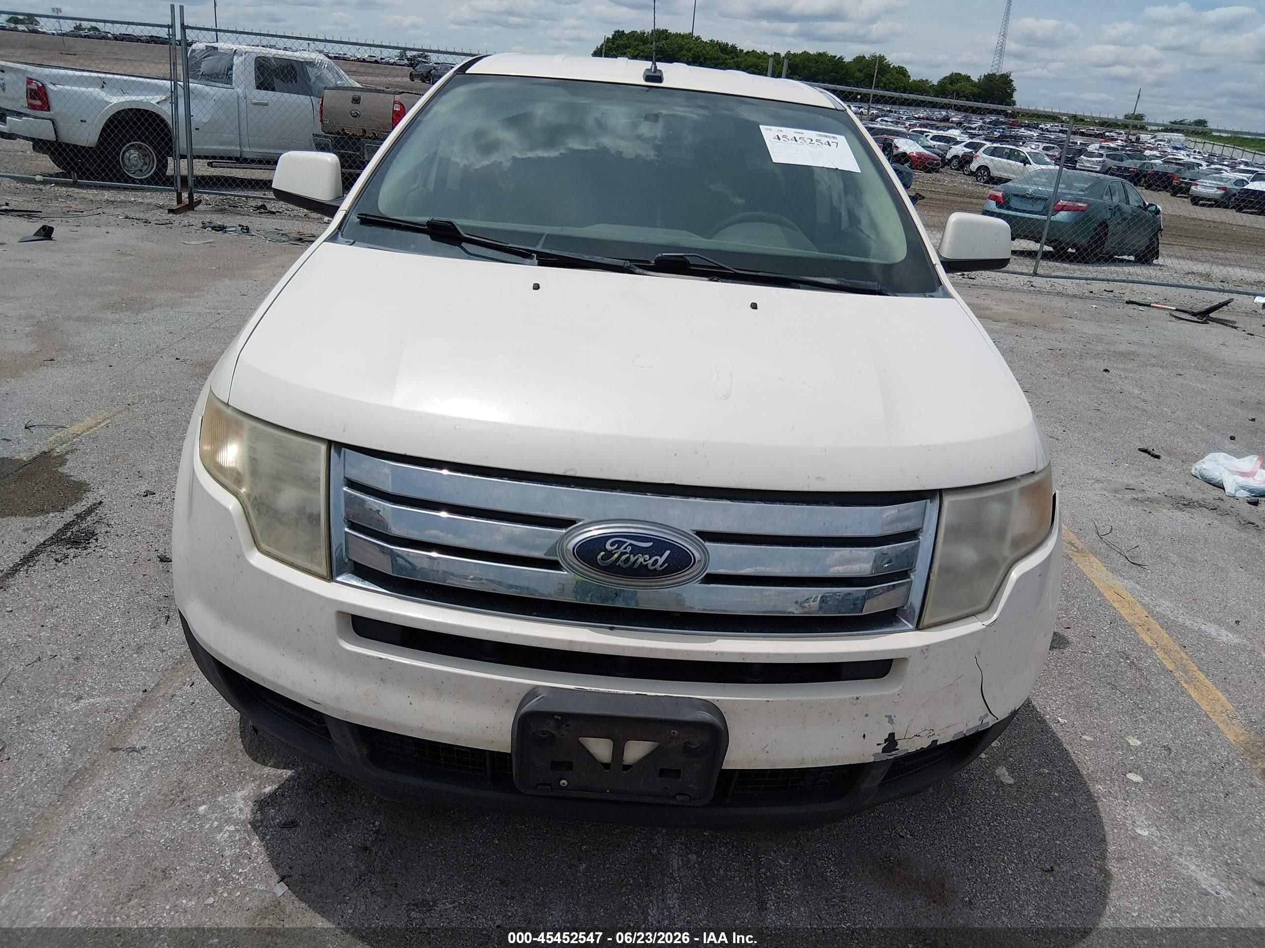 2008 Ford Edge Sel White vin: 2FMDK48C48BA69099