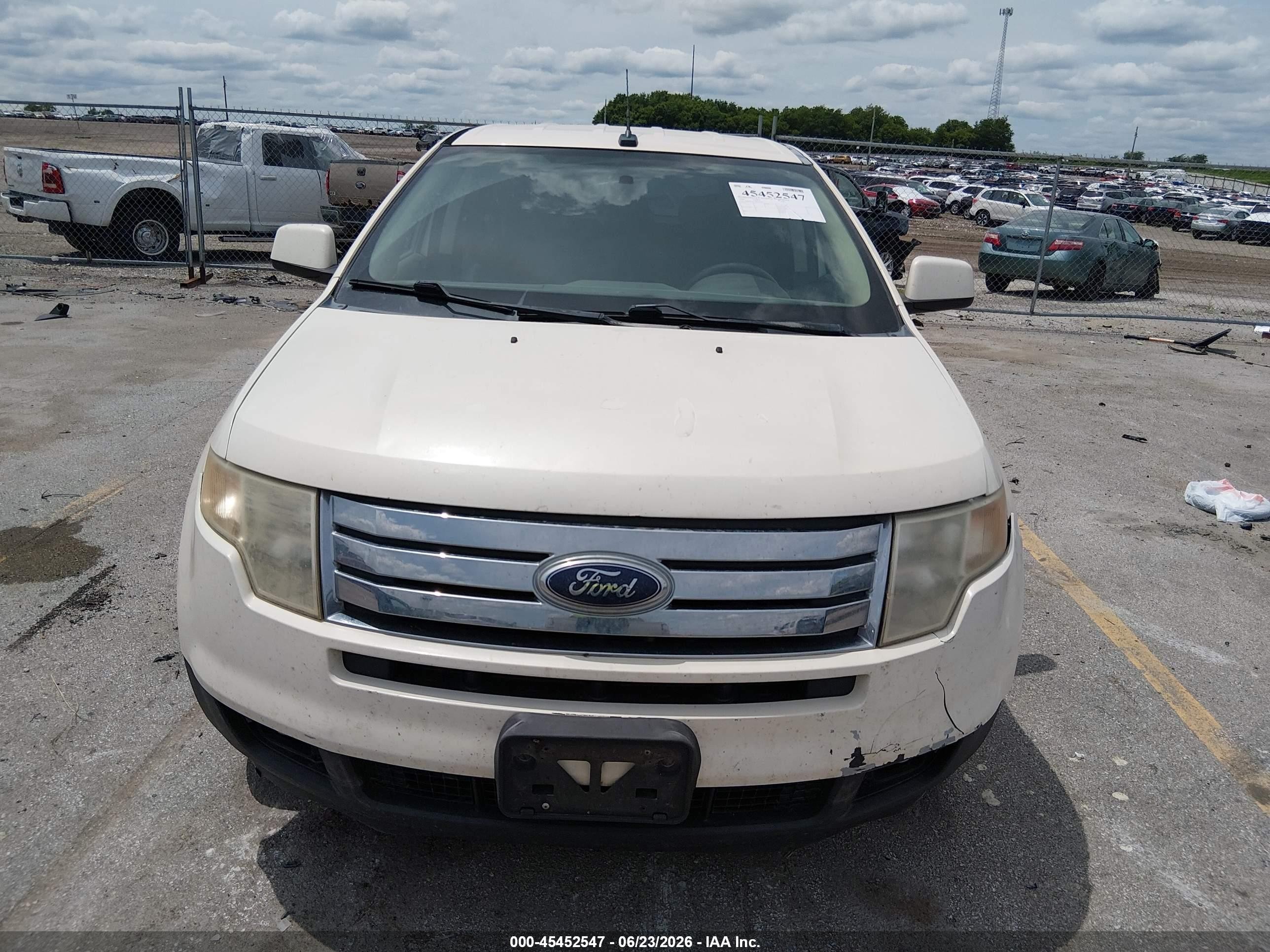 2008 Ford Edge Sel White vin: 2FMDK48C48BA69099
