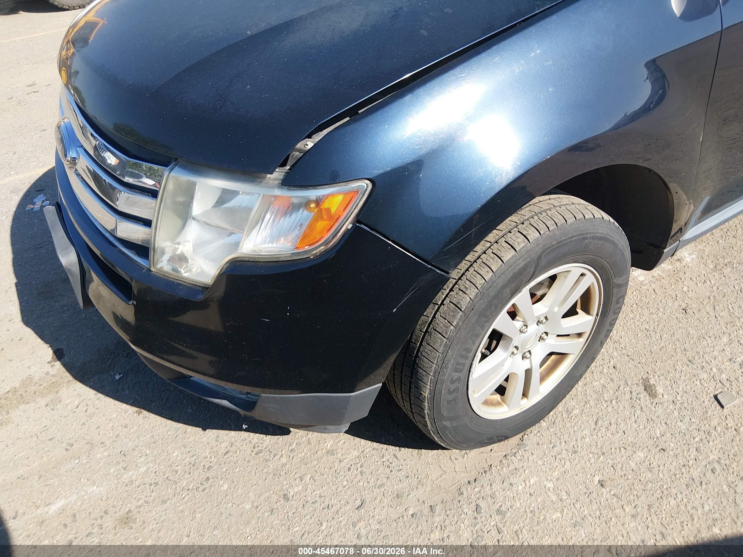 2008 Ford Edge Sel Черный vin: 2FMDK48C58BA12247