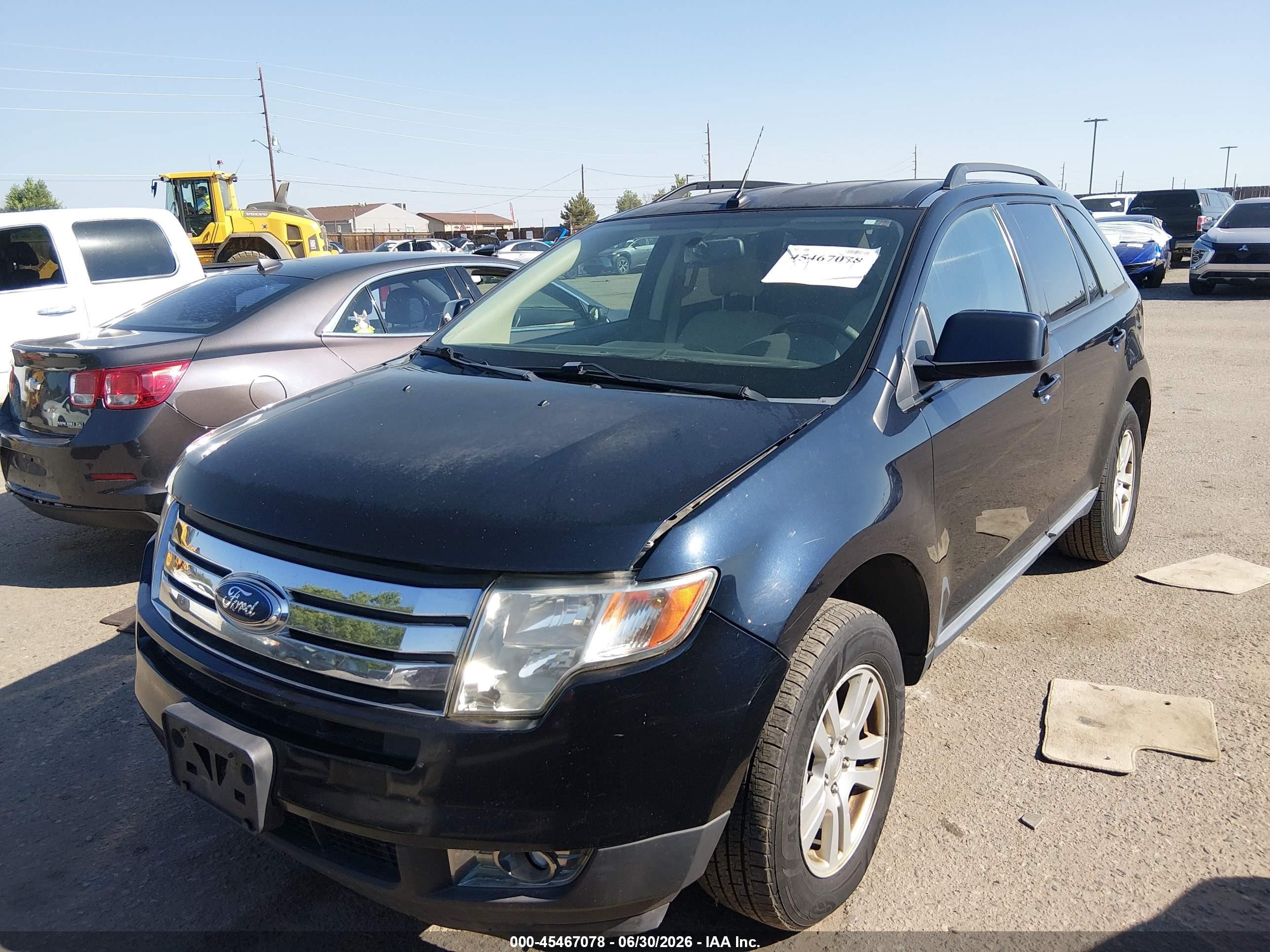 2008 Ford Edge Sel Черный vin: 2FMDK48C58BA12247