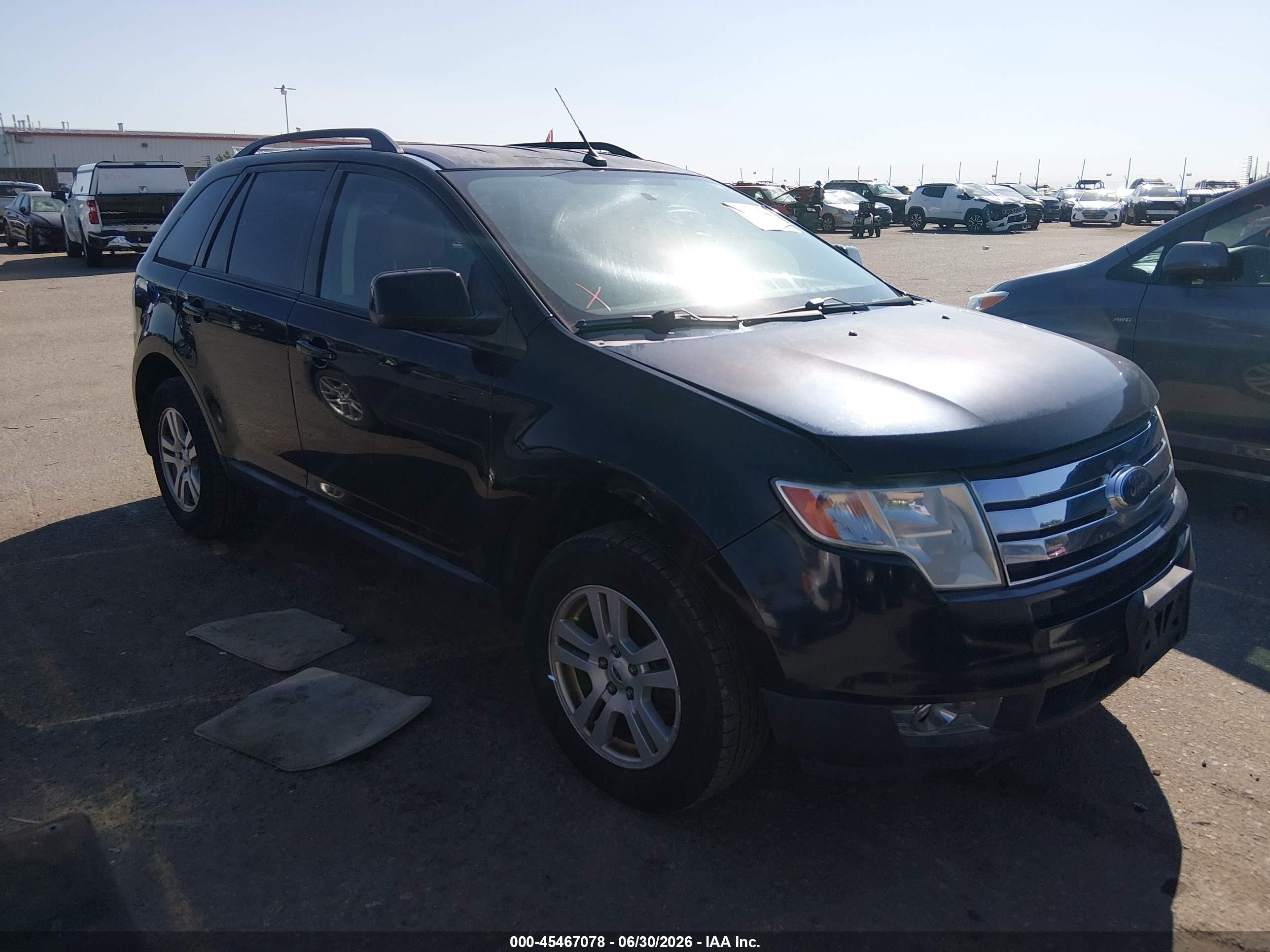 2008 Ford Edge Sel Черный vin: 2FMDK48C58BA12247