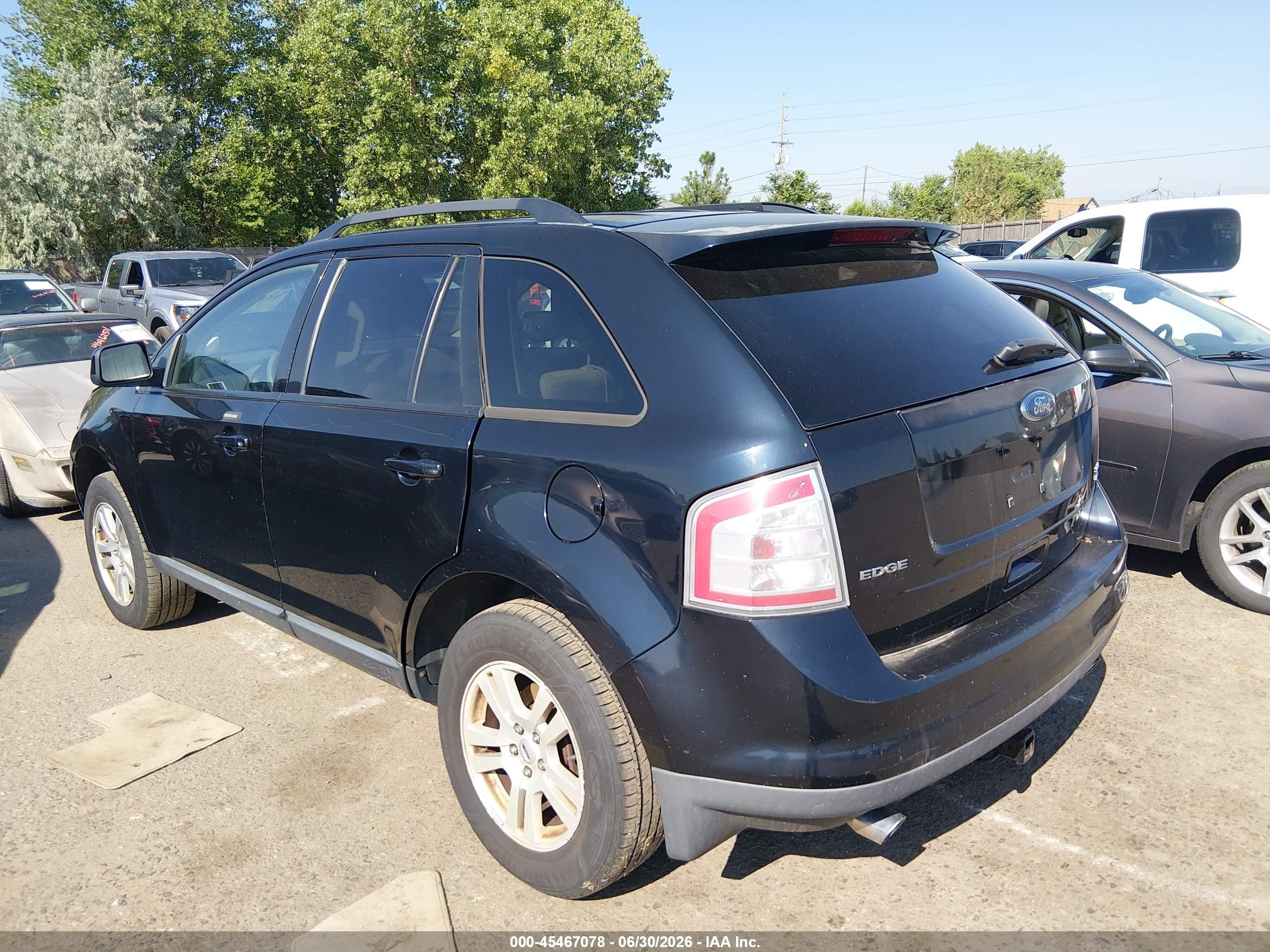 2008 Ford Edge Sel Черный vin: 2FMDK48C58BA12247