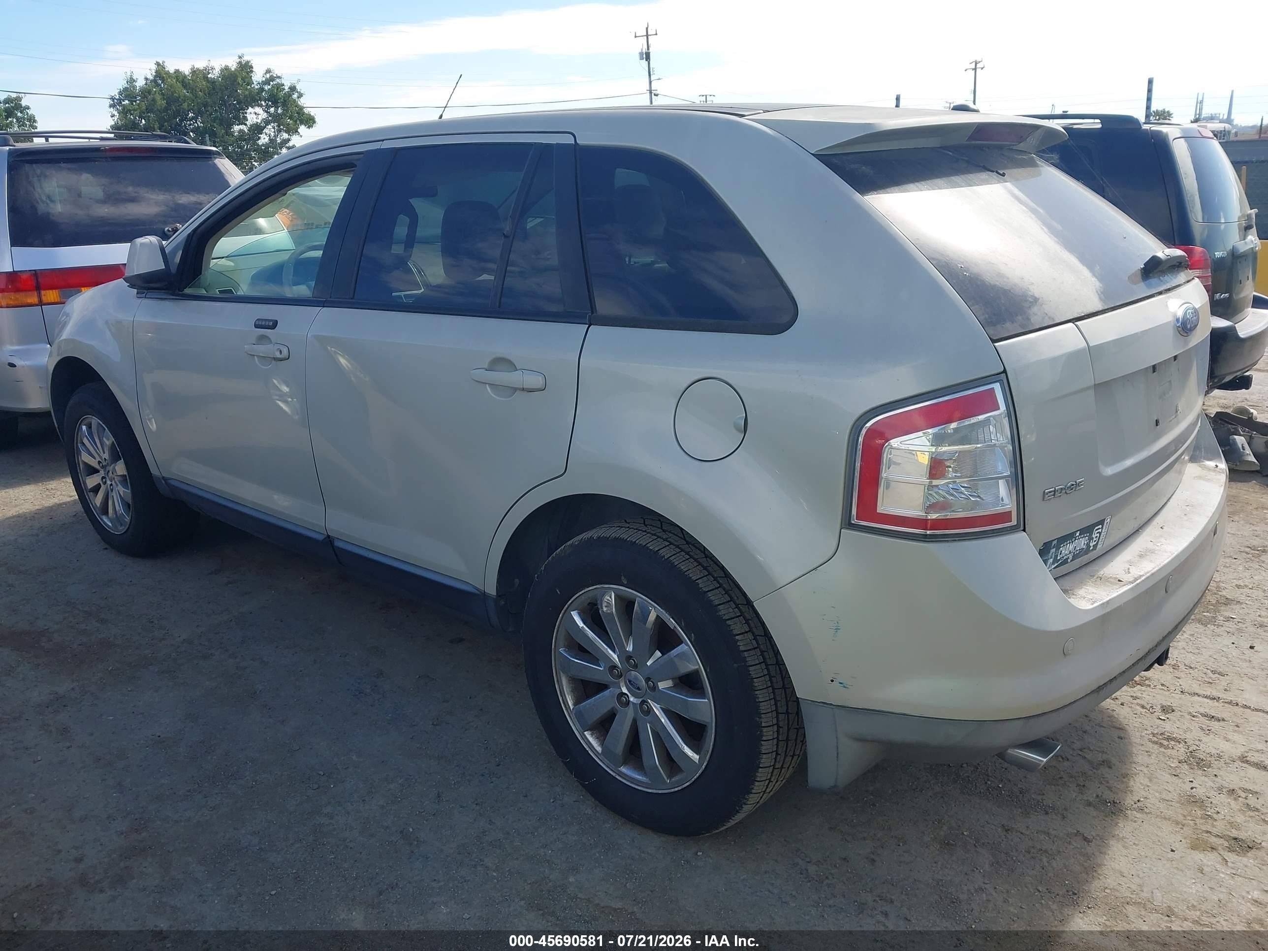 2007 Ford Edge Sel Кремовый vin: 2FMDK48C67BA87974