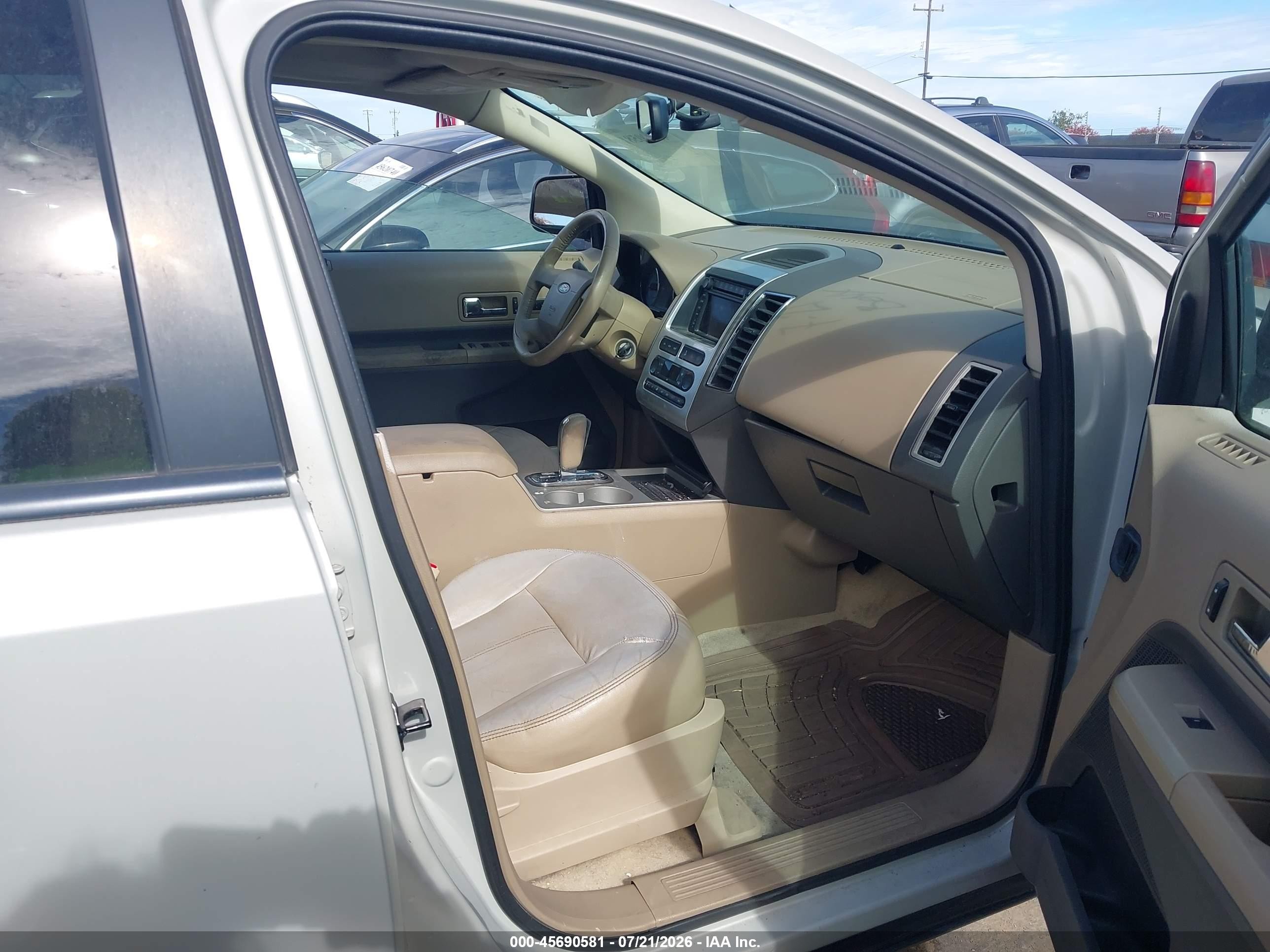 2007 Ford Edge Sel Кремовый vin: 2FMDK48C67BA87974