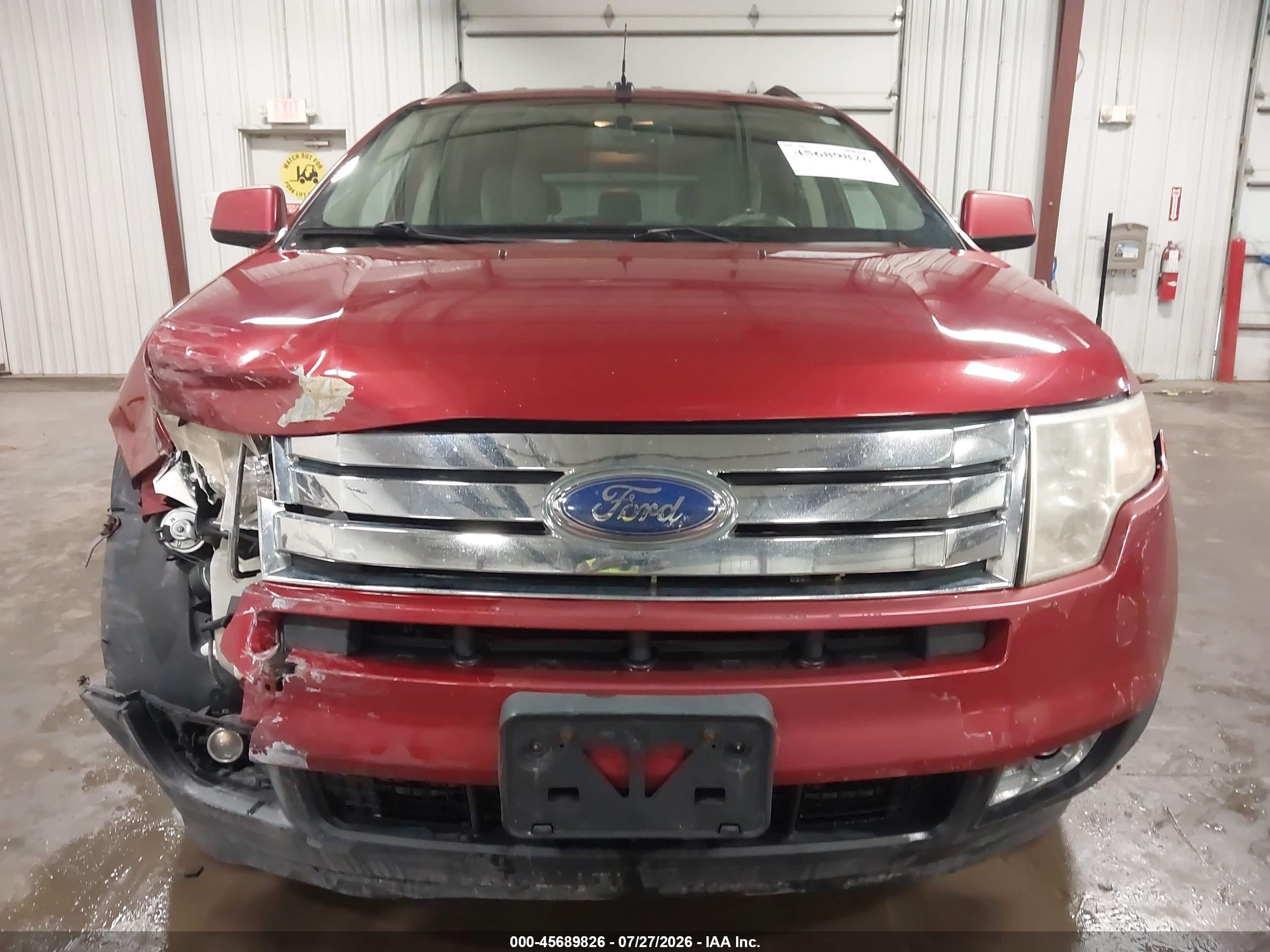 2007 Ford Edge Sel Red vin: 2FMDK48C67BB20780