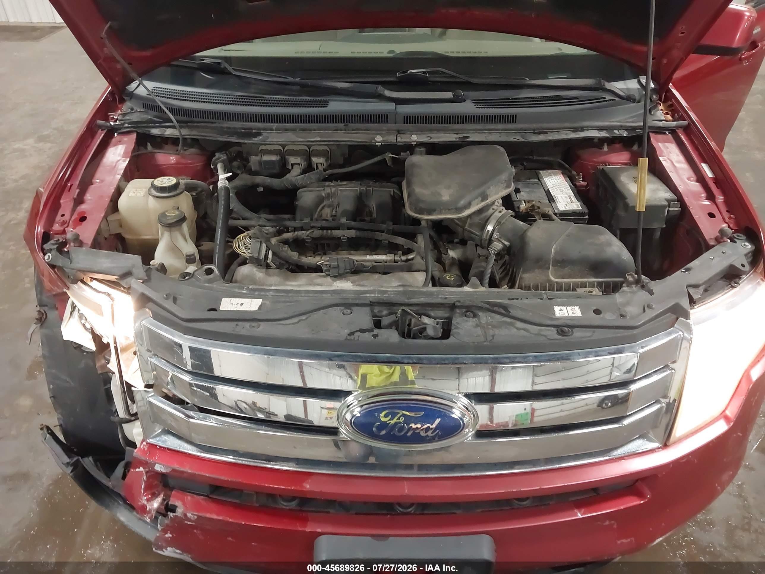 2007 Ford Edge Sel Red vin: 2FMDK48C67BB20780