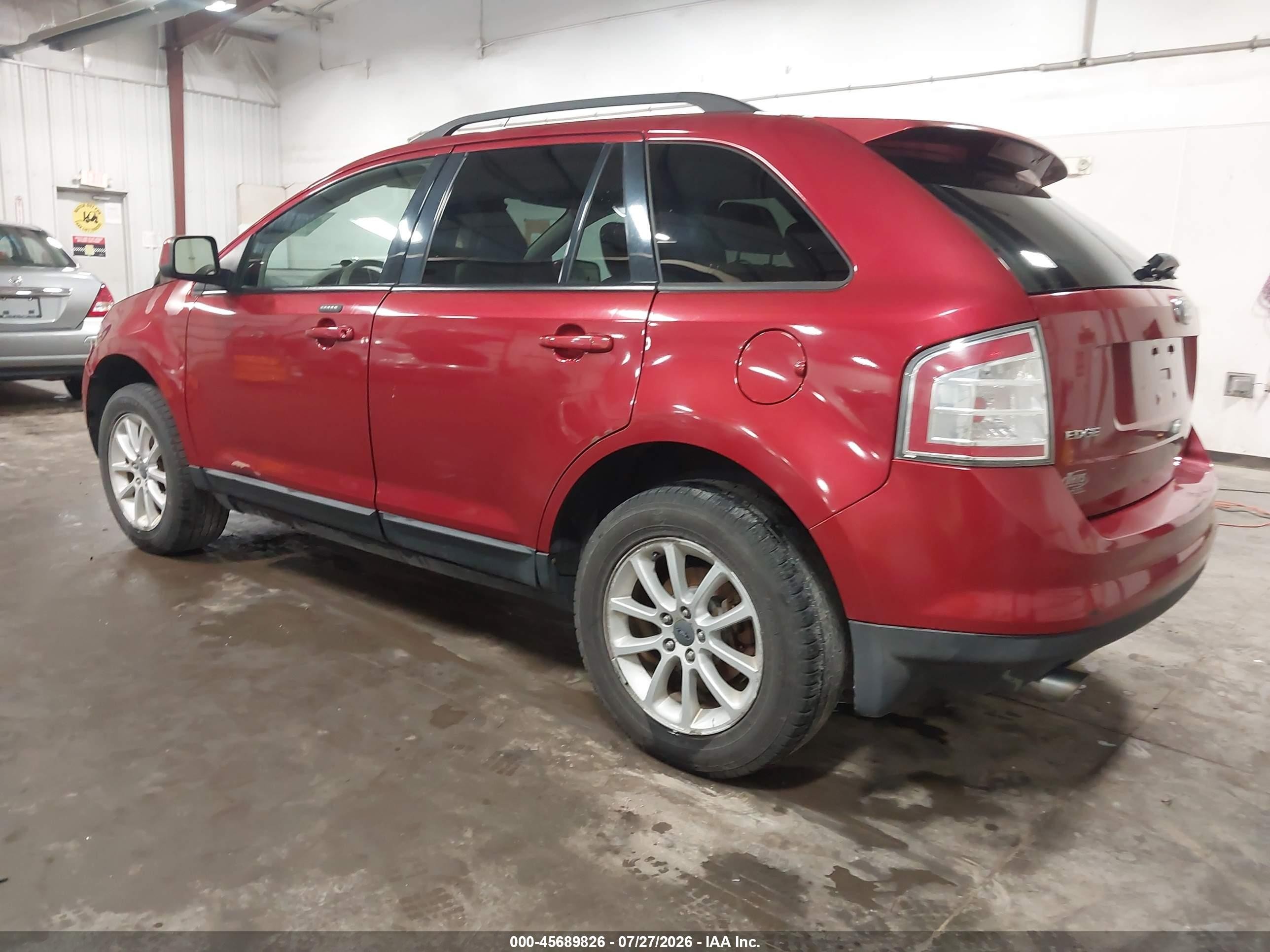 2007 Ford Edge Sel Red vin: 2FMDK48C67BB20780