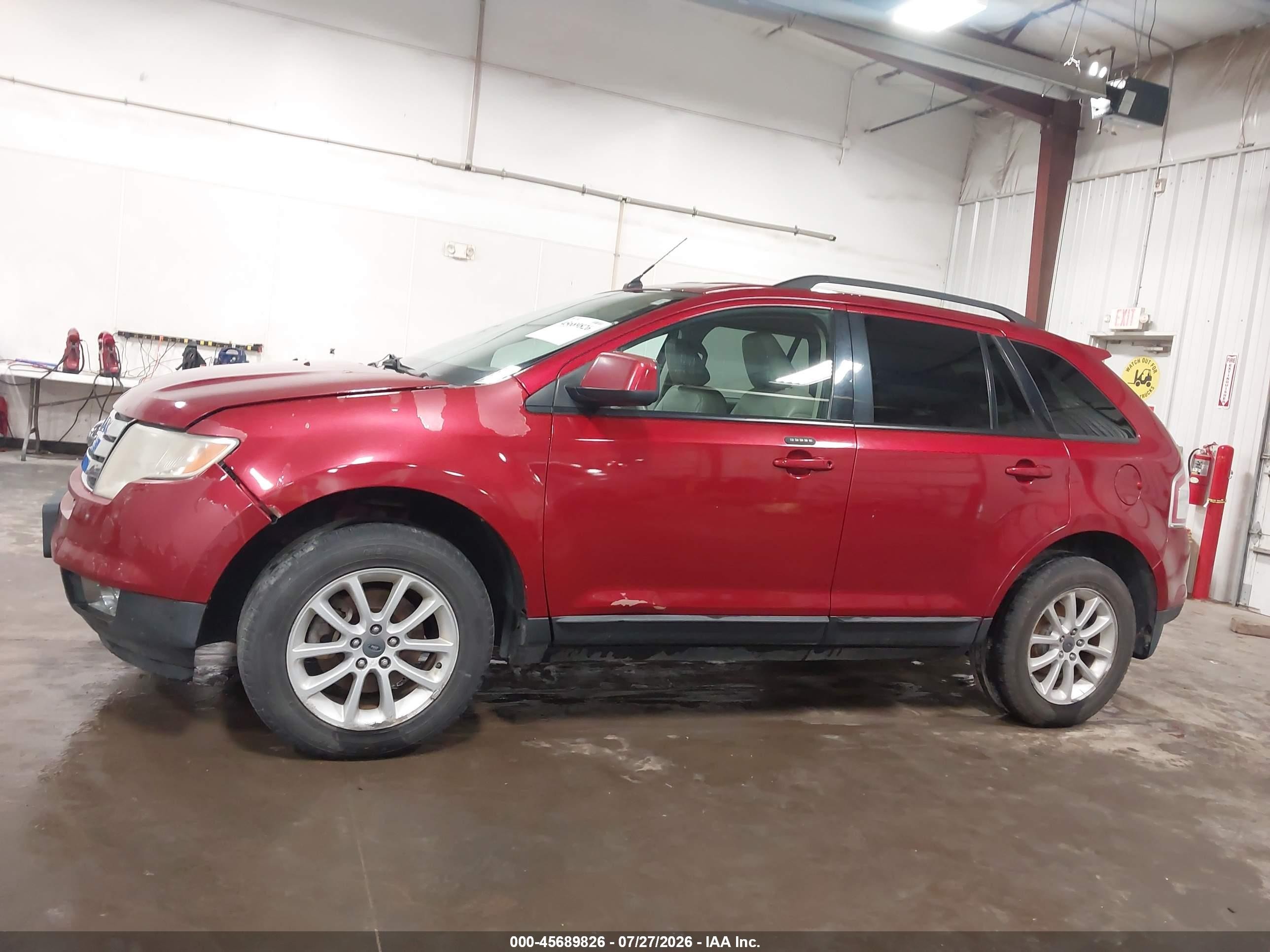 2007 Ford Edge Sel Red vin: 2FMDK48C67BB20780