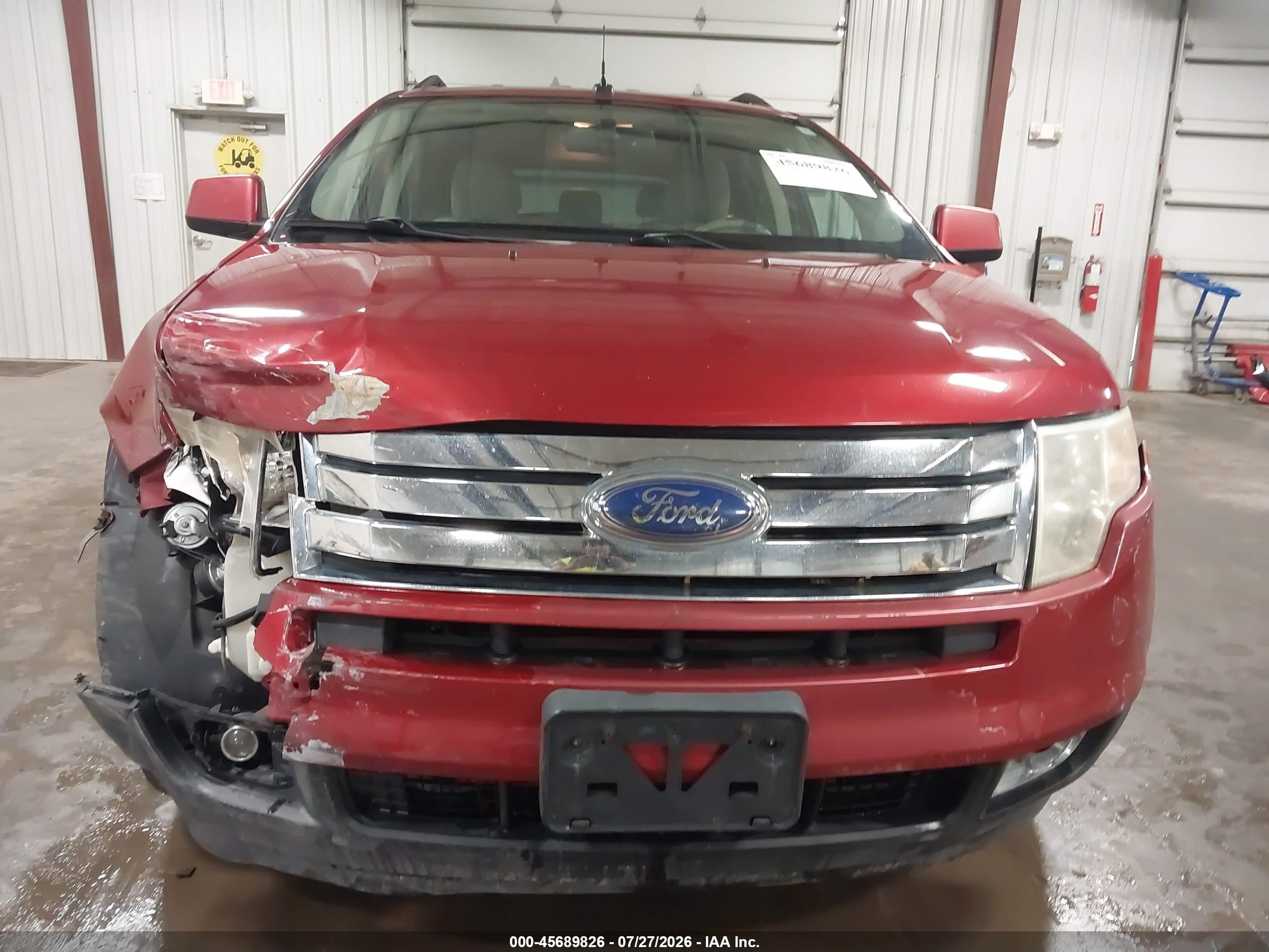 2007 Ford Edge Sel Red vin: 2FMDK48C67BB20780