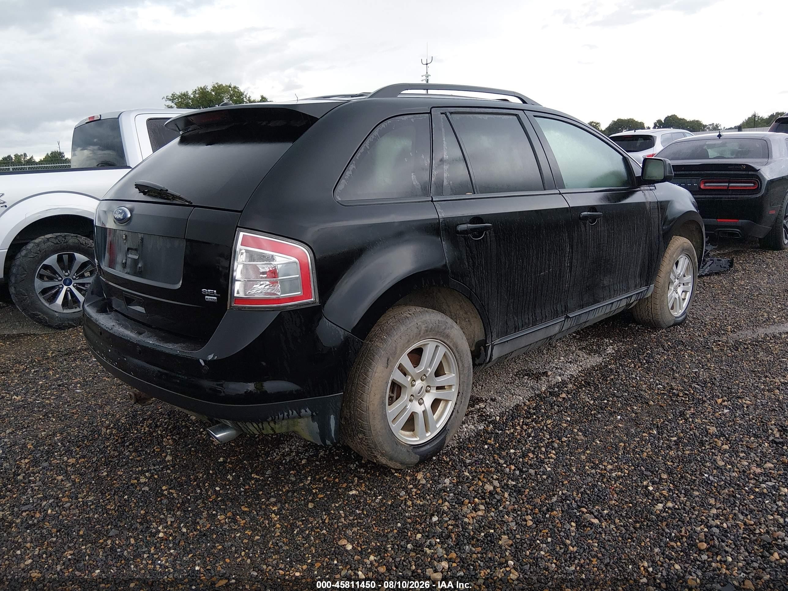 2008 Ford Edge Sel Black vin: 2FMDK48C78BA06160