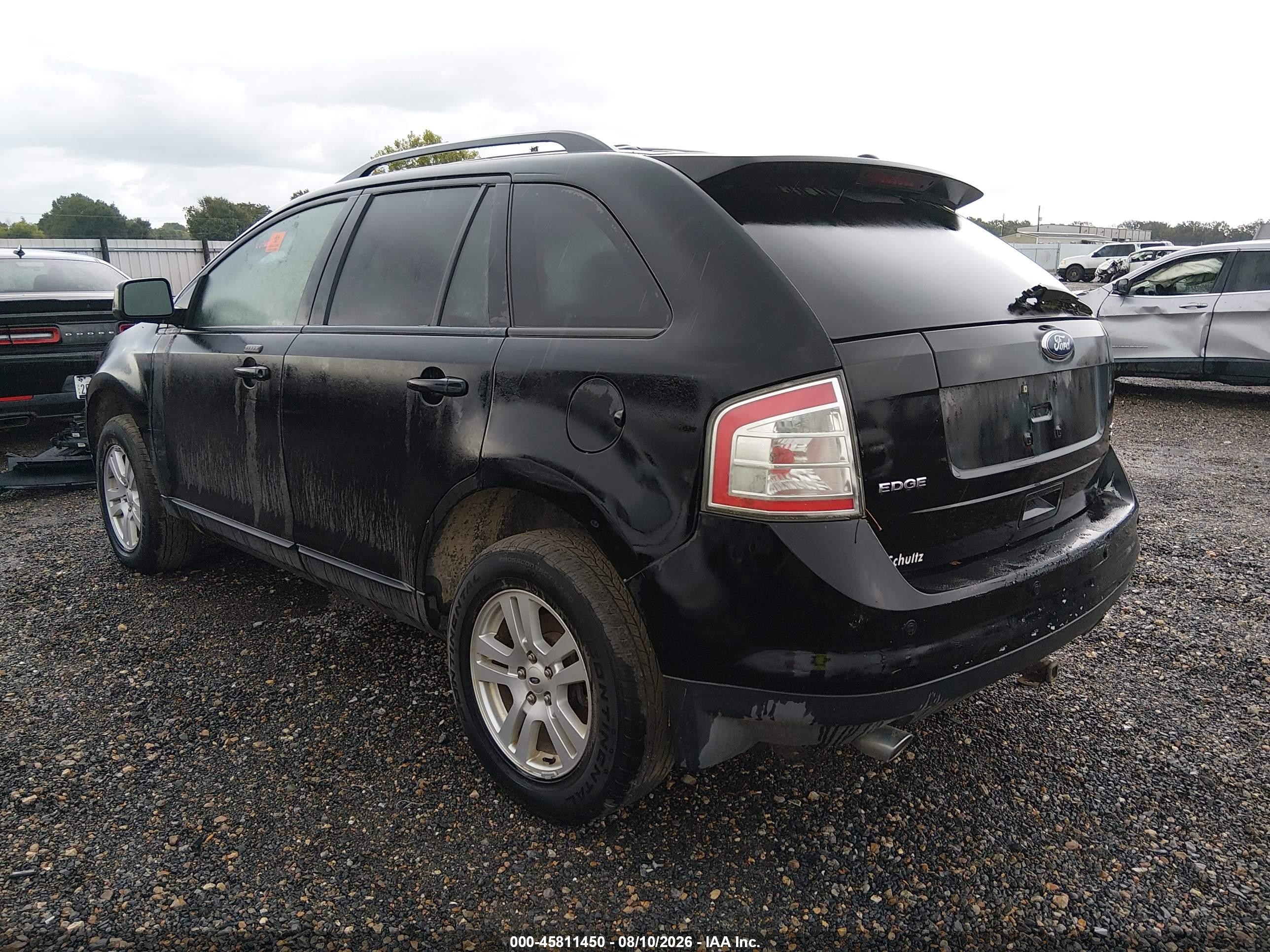 2008 Ford Edge Sel Black vin: 2FMDK48C78BA06160