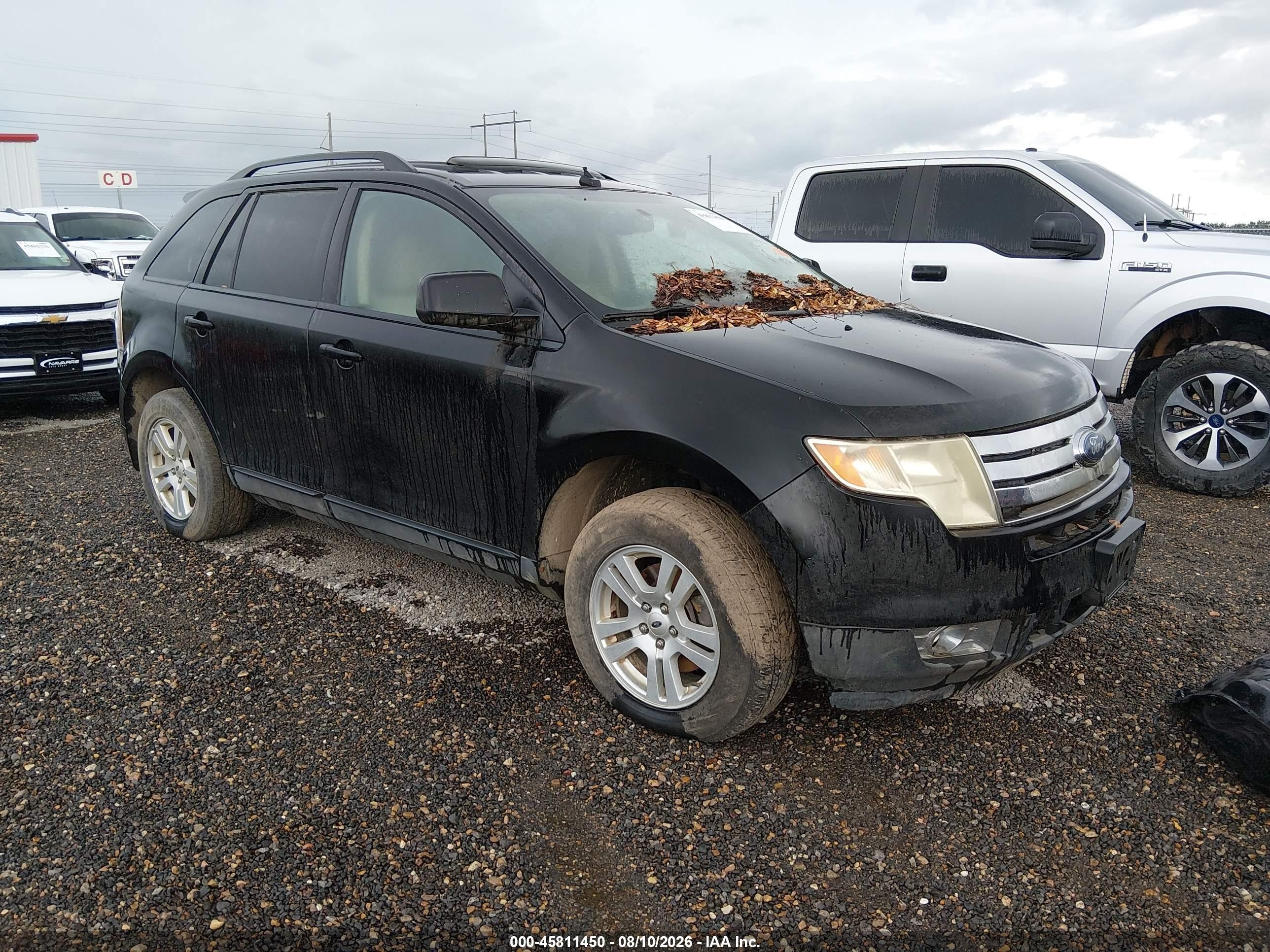 2008 Ford Edge Sel Black vin: 2FMDK48C78BA06160