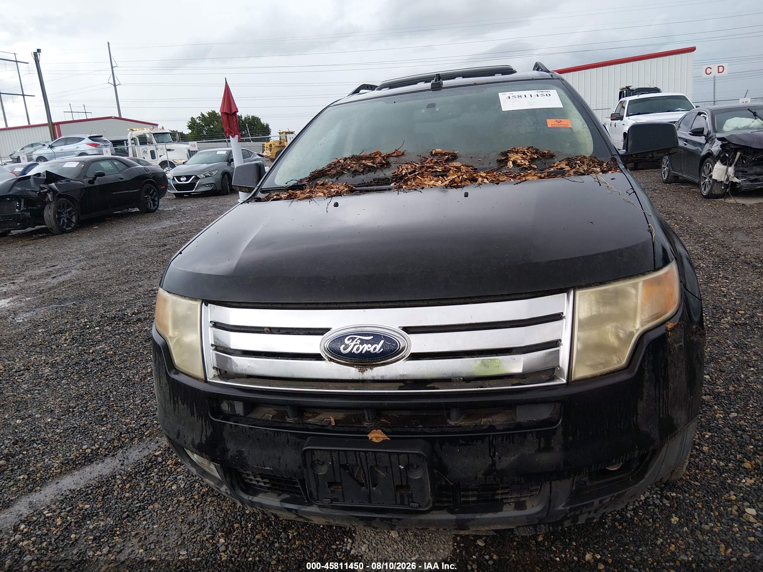 2008 Ford Edge Sel Black vin: 2FMDK48C78BA06160