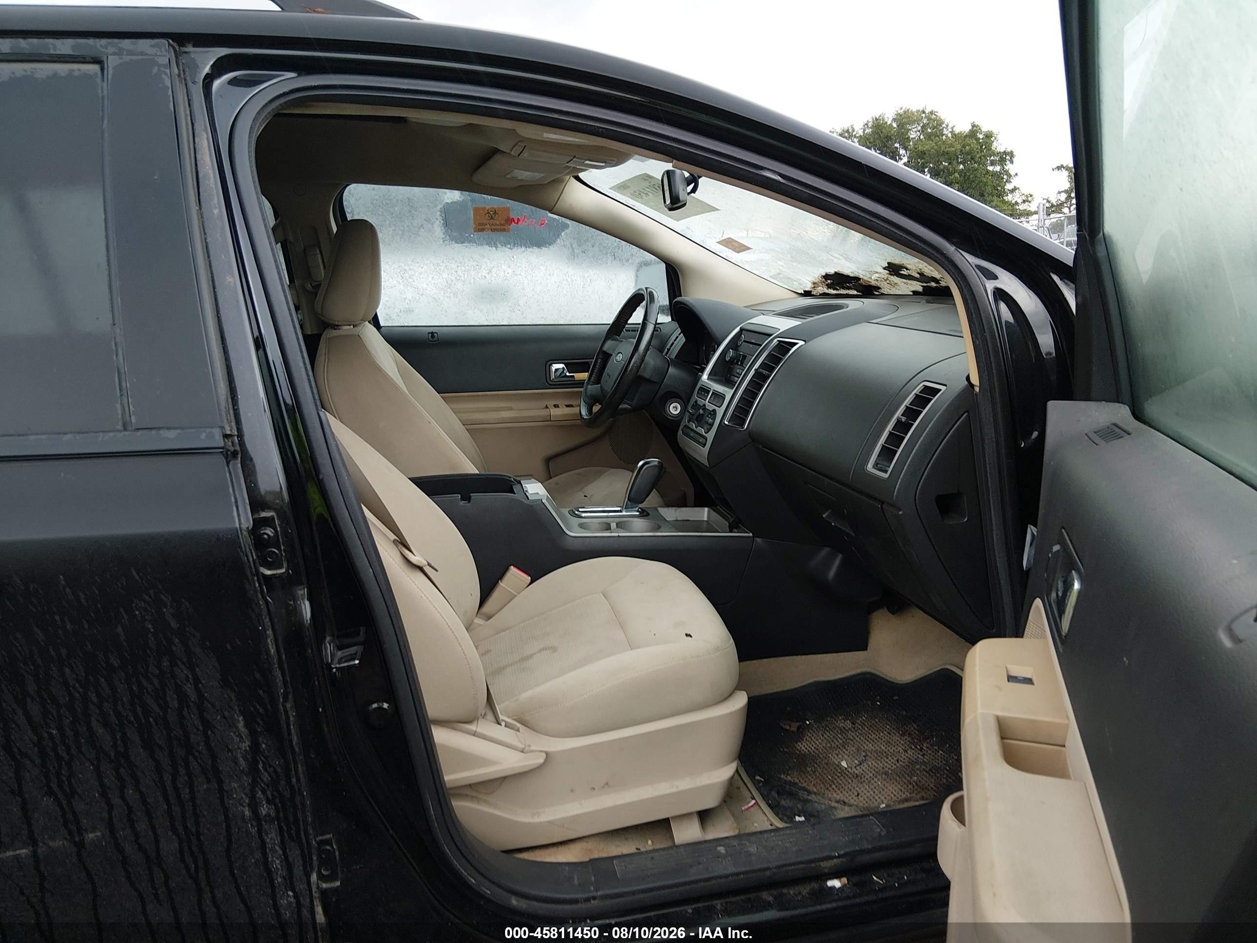2008 Ford Edge Sel Black vin: 2FMDK48C78BA06160